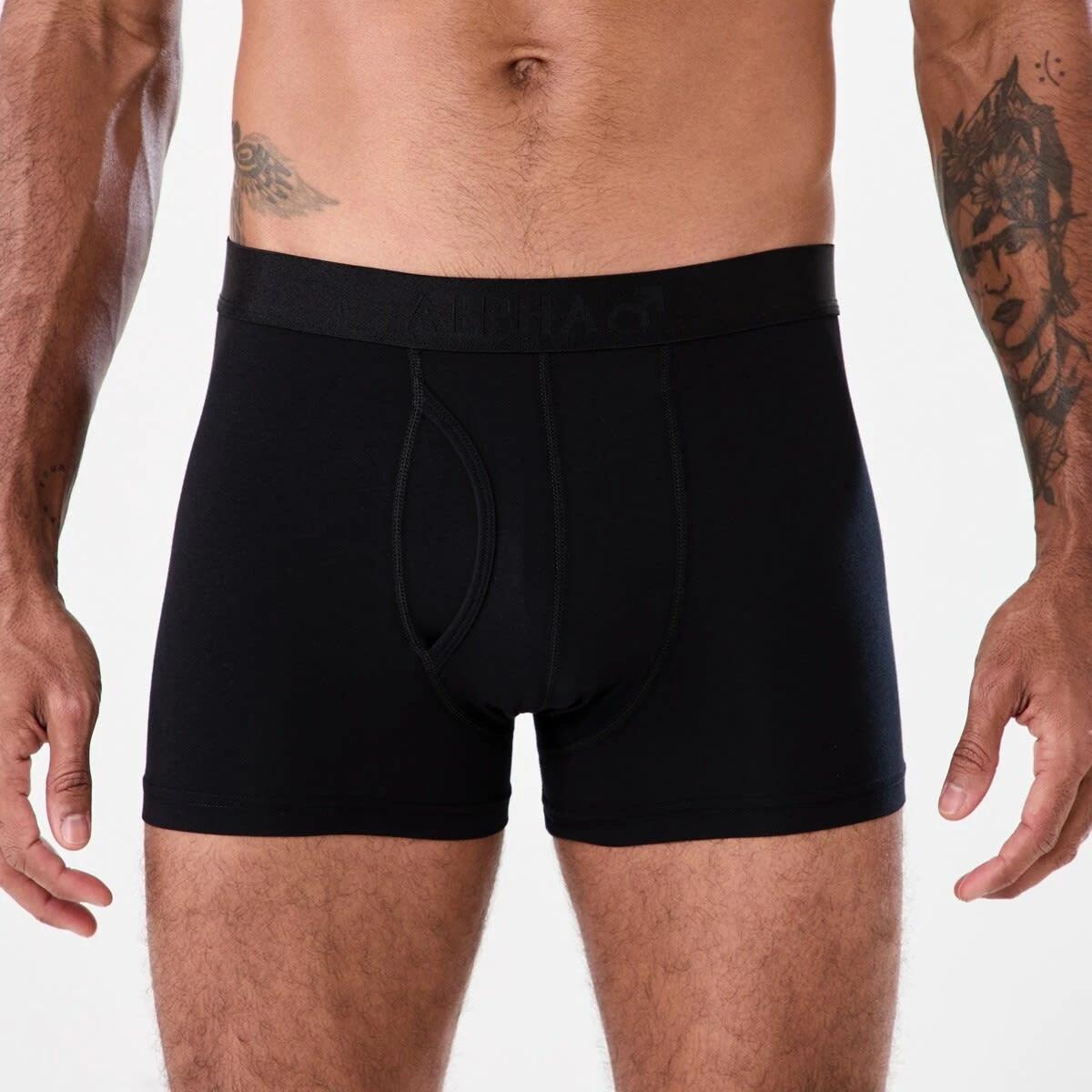 2 3 Pack Cotton Modal Trunks Black, 2 of 6