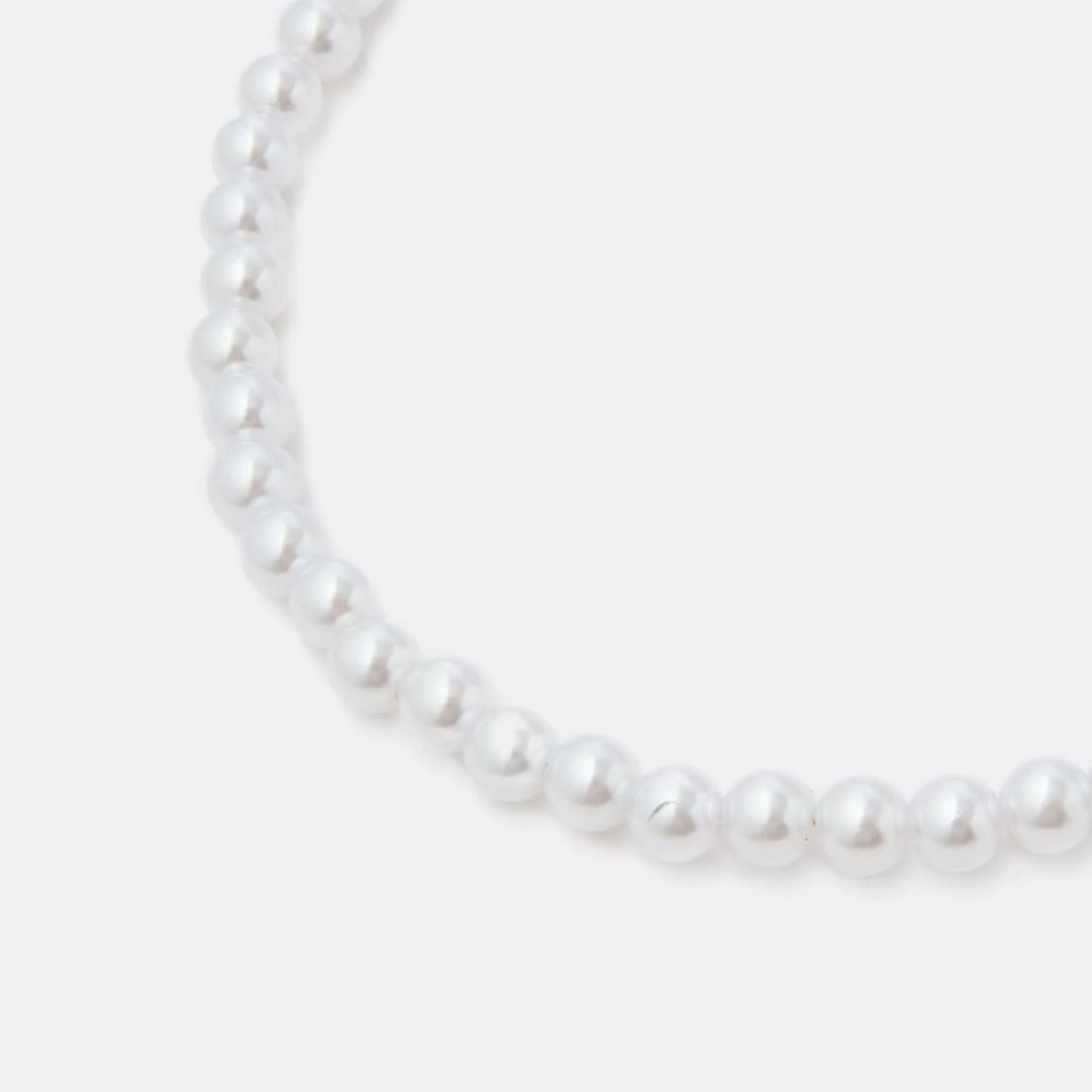 2 Short 8mm Faux Pearl Necklace - White, 2 of 4