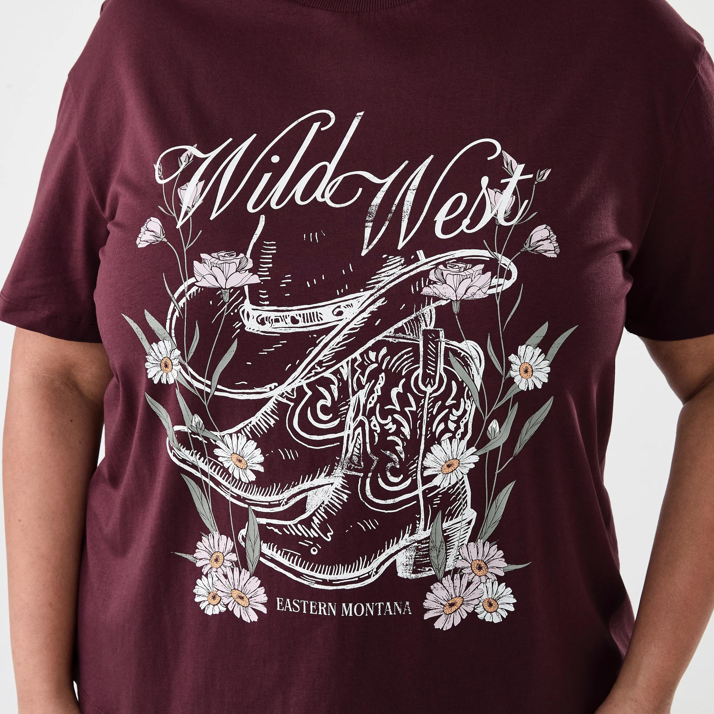 5 Curve Short Sleeve Boyfriend T-shirt Wild West, 5 of 5