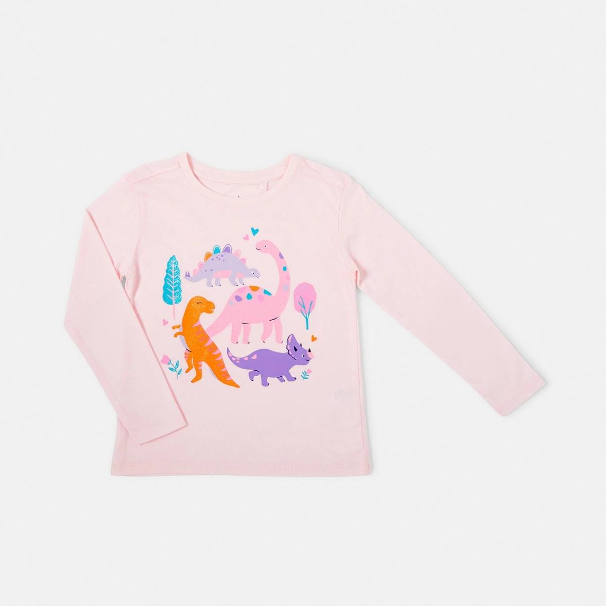 7 Long Sleeve Placement Print T-shirt Dinosaurs, 7 of 8