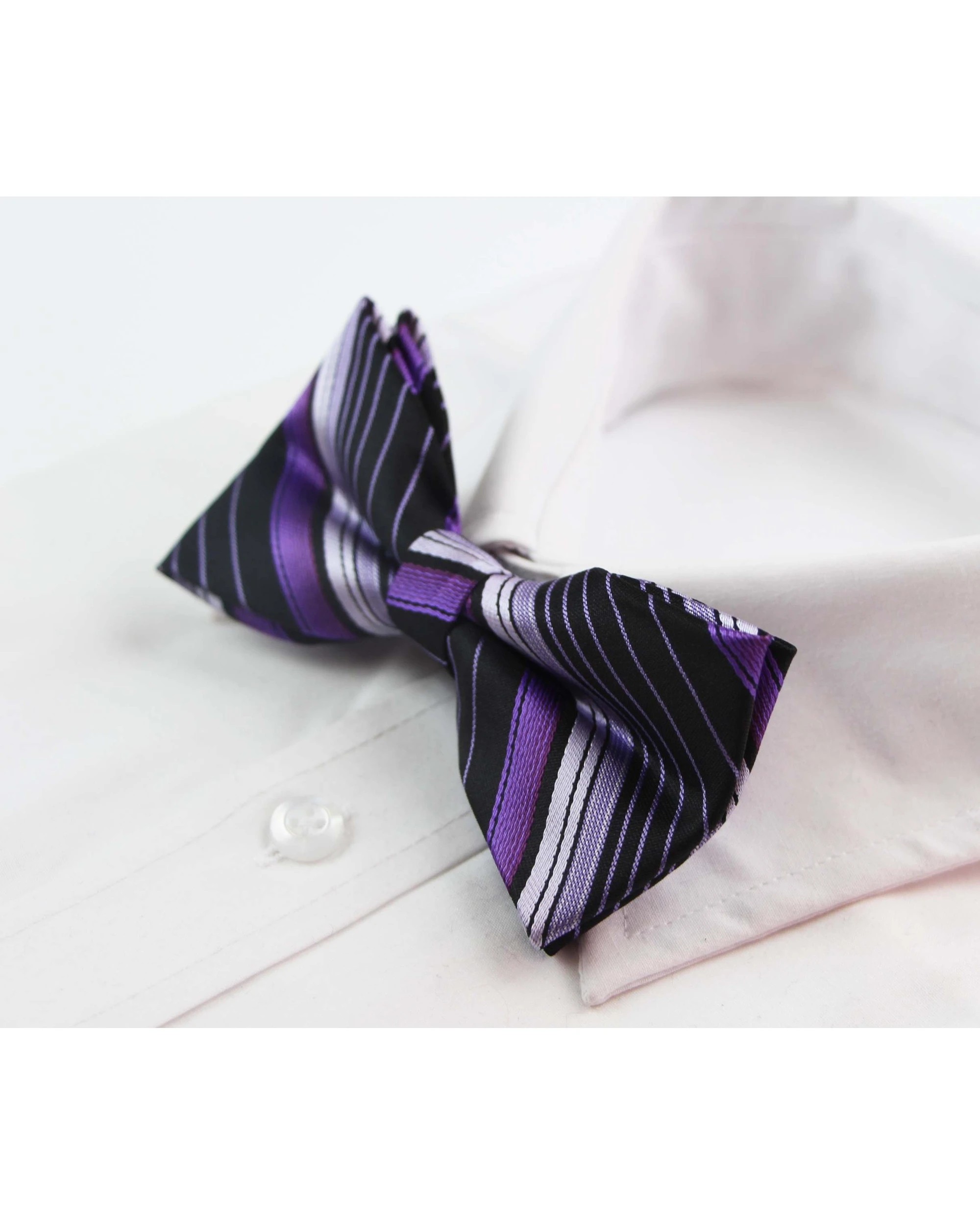 1 Zasel Mens Black & Purple Patterned Bow Tie - Multi, 1 of 4