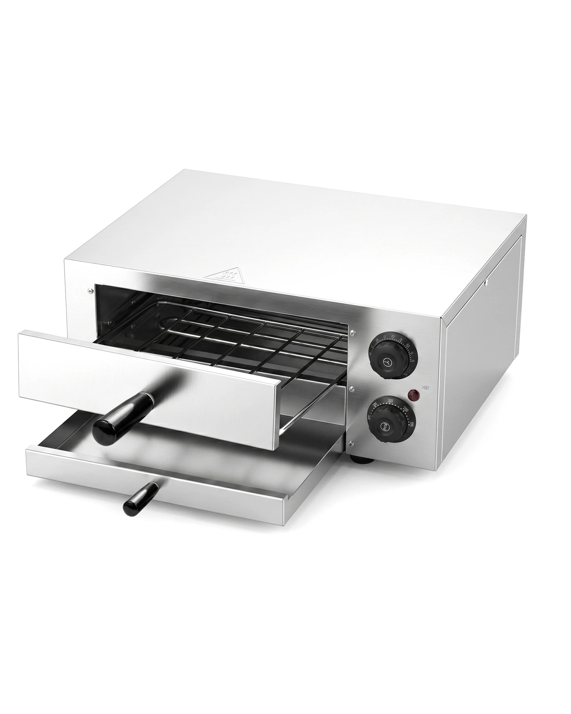 1 Advwin Pizza Oven, 12-Inch Commercial Pizza Maker Machine - Silver, 1 of 4
