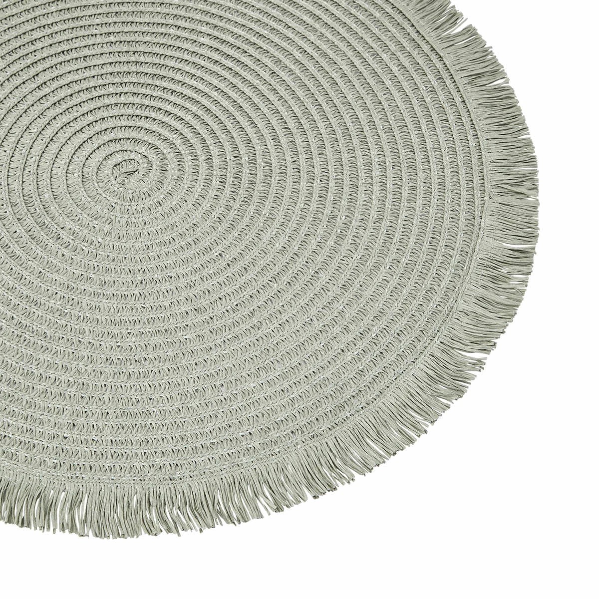 2 Sage Green Fringed Placemat, 2 of 3