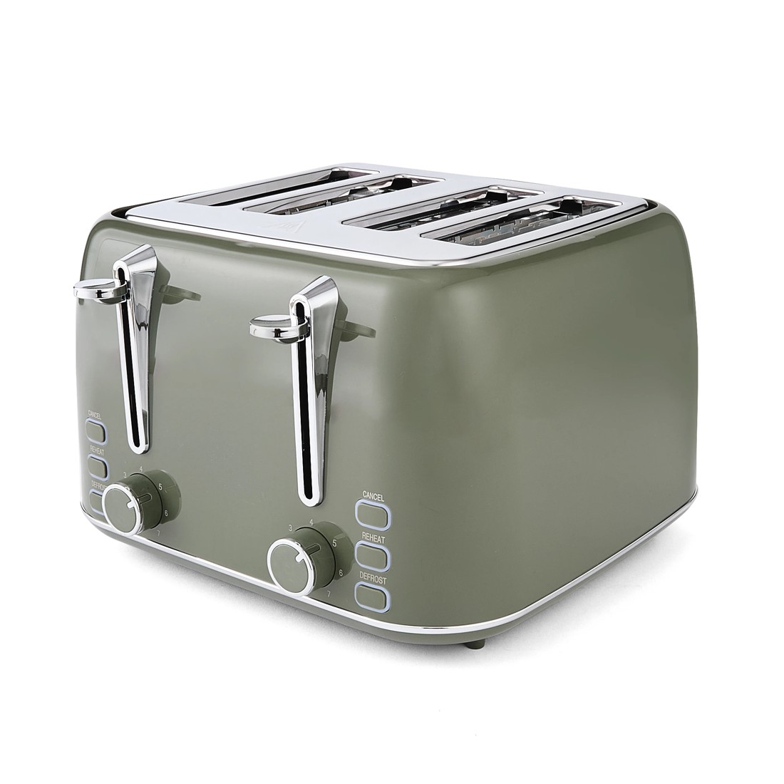 3 4 Slice Retro Toaster - Green, 3 of 8