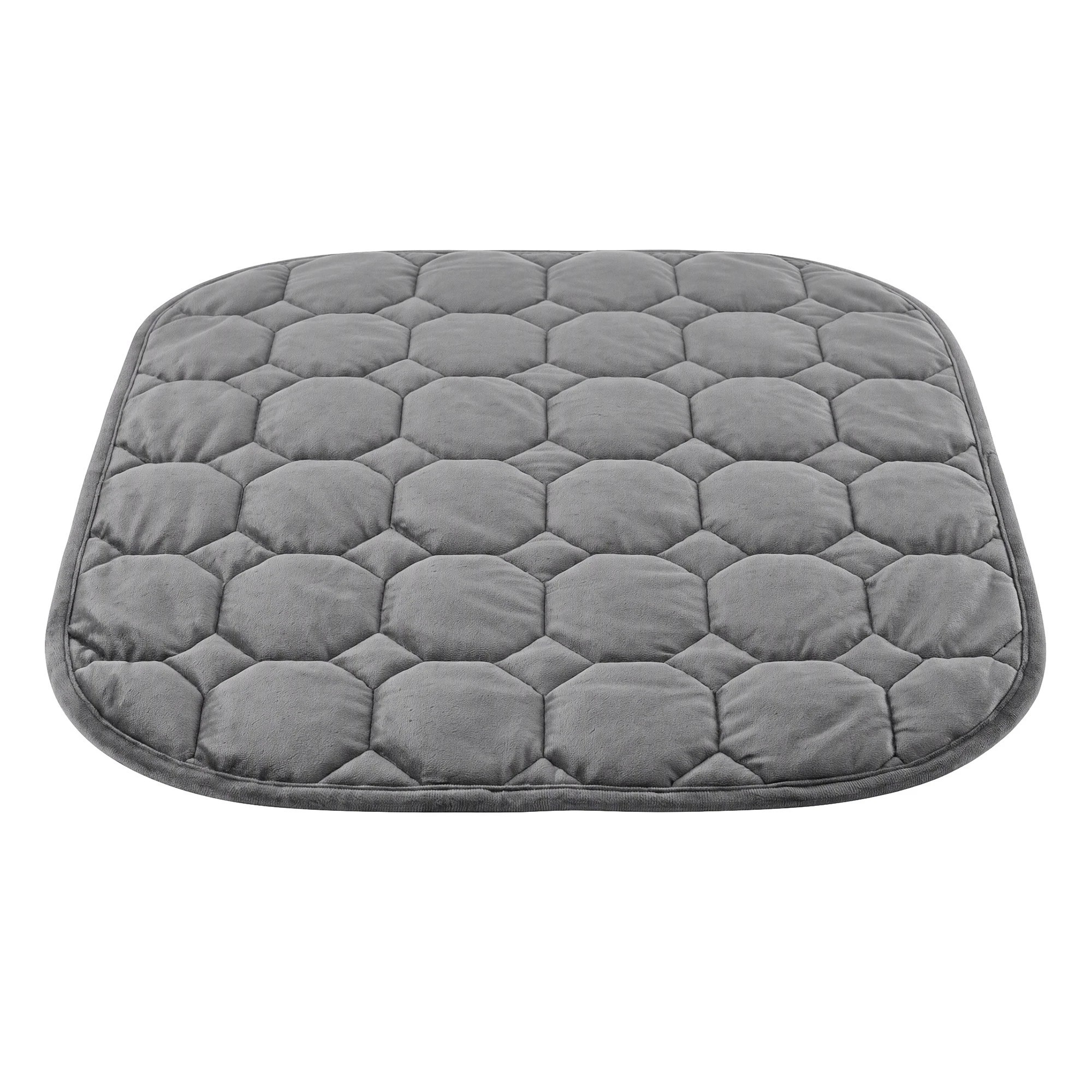 3 Giselle Bedding Weighted Lap Blanket 3.2KG Crystal Quilted Glass Bead Fill for Sofa Office - Grey, 3 of 9