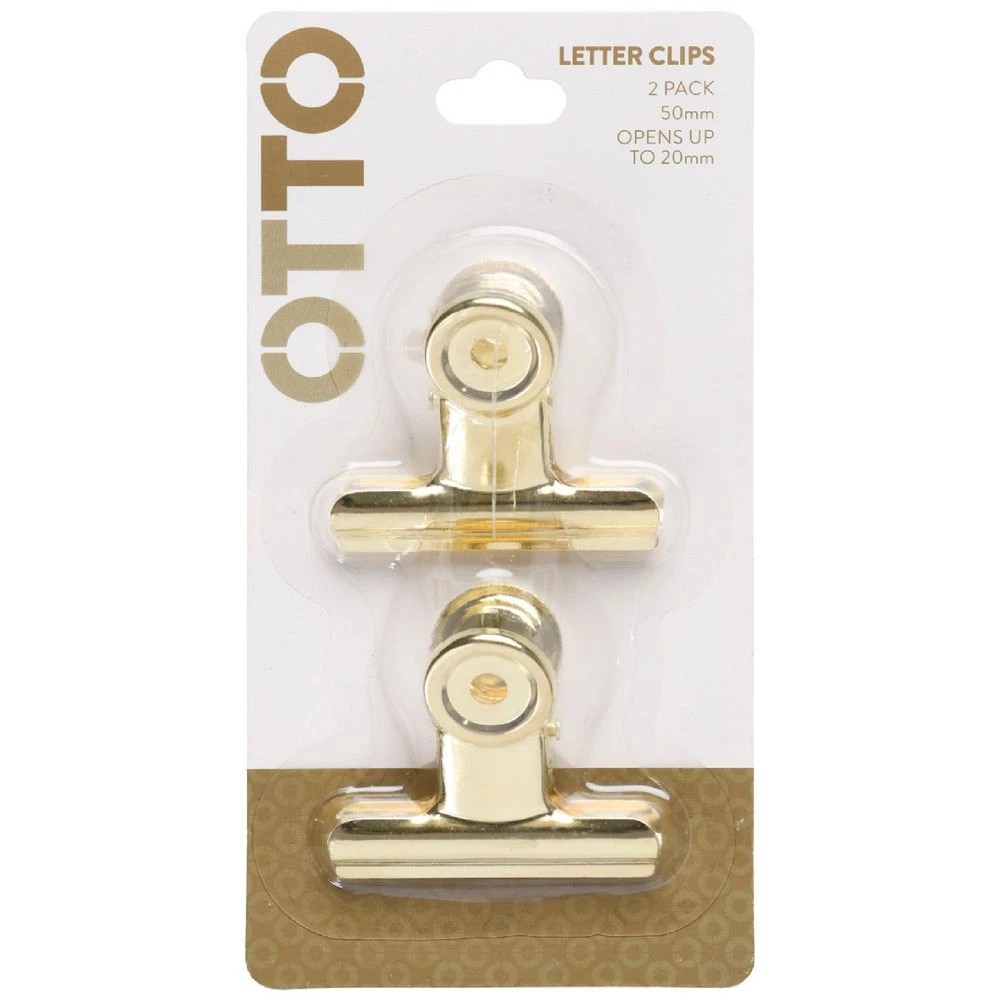 1 Otto Letter Clips Gold 2 Pack, 1 of 4