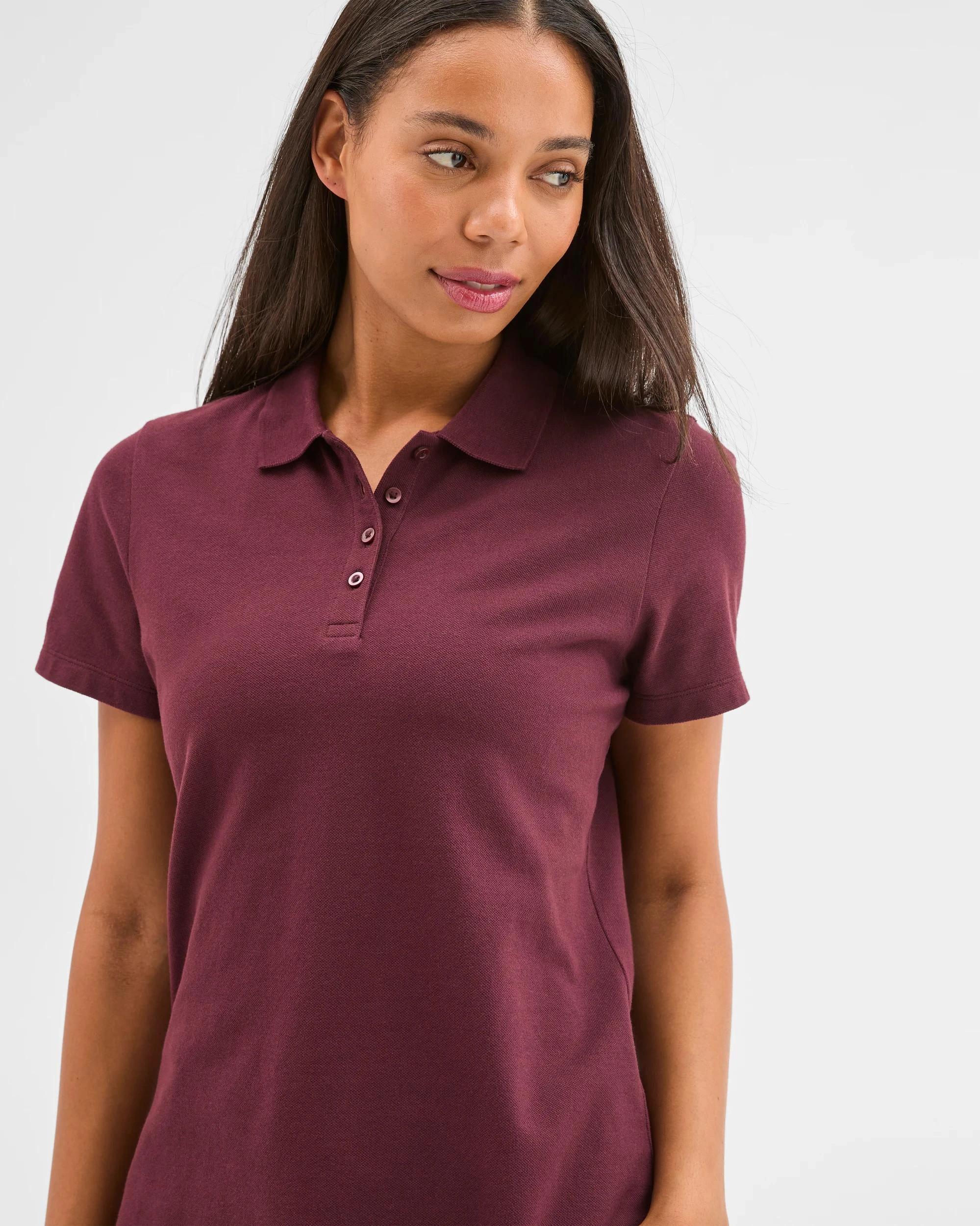 4 Target Active Australian Cotton Polo T-Shirt WINE, 4 of 7