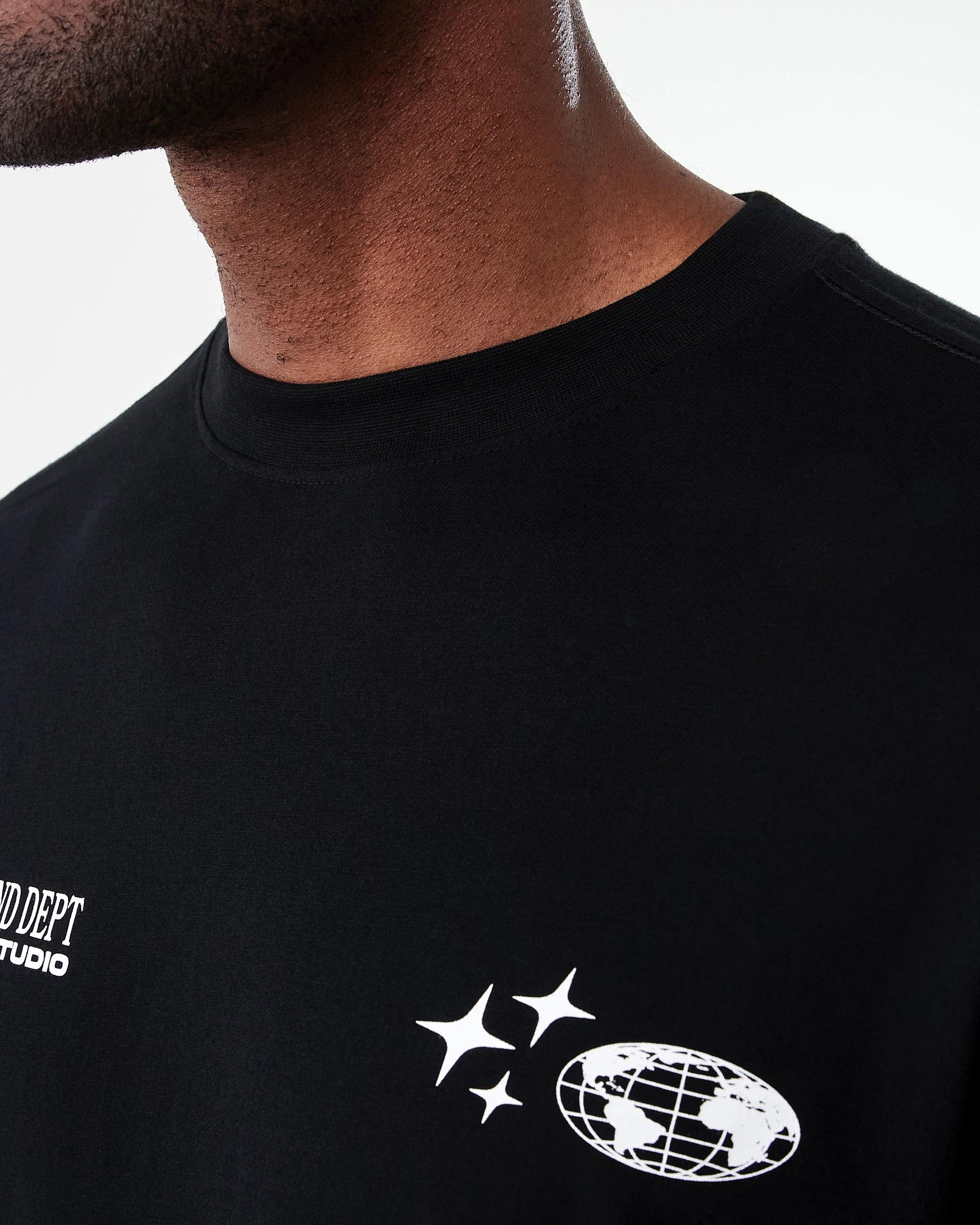 6 Long Sleeve Oversized Graphic T-shirt Black, 6 of 7