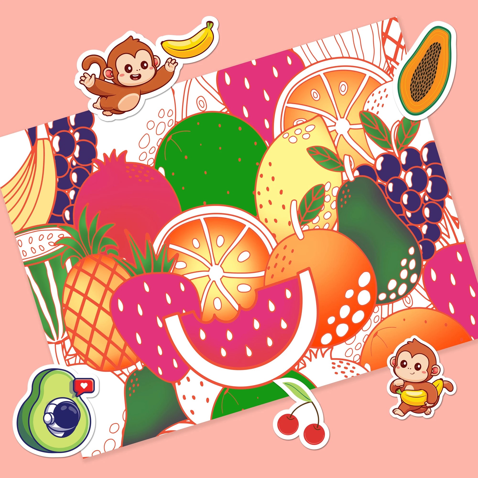 5 Kaleidoscope Colouring: Tutti Frutti Colour and Activity Set with Lap Desk - Book, 5 of 6