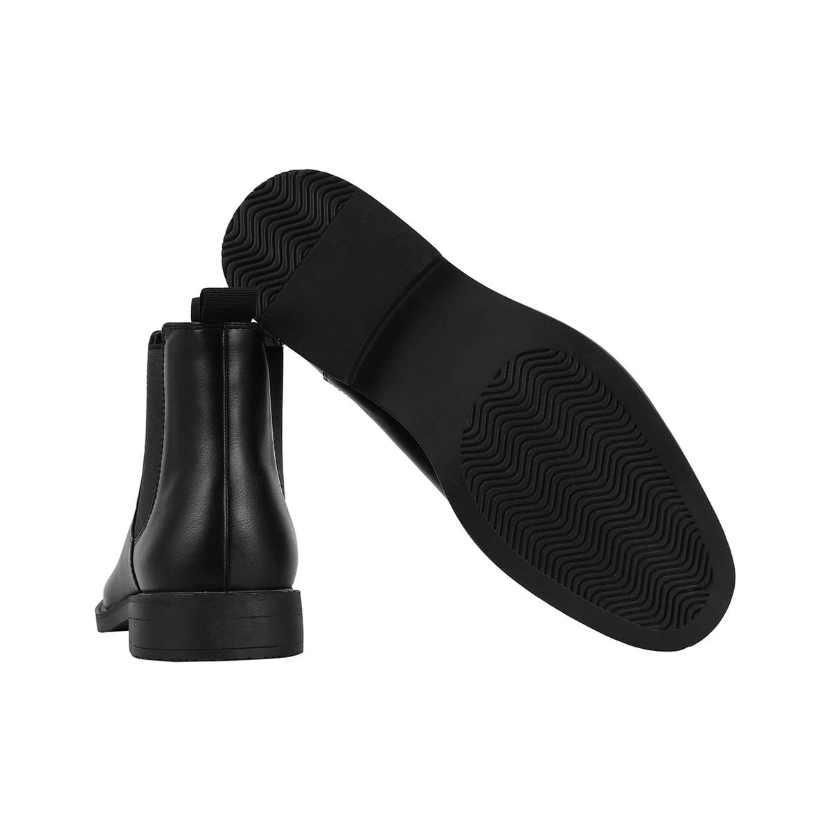 4 Slip On Gusset Boots BLACK, 4 of 5