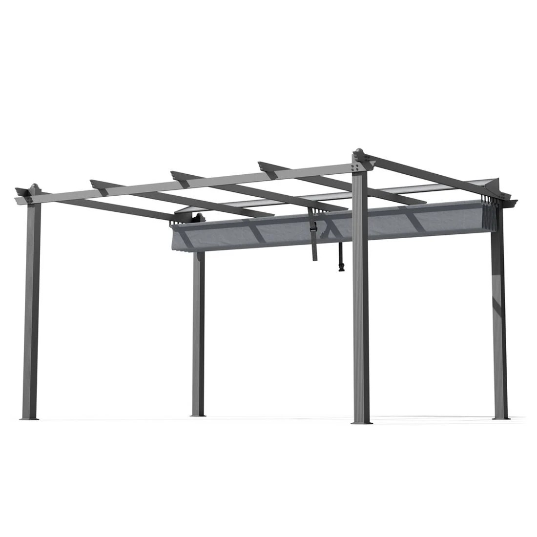 3 Instahut Gazebo Outdoor Garden Pergola Aluminium Frame Adjustable Canopy 3x4m - Grey, 3 of 7