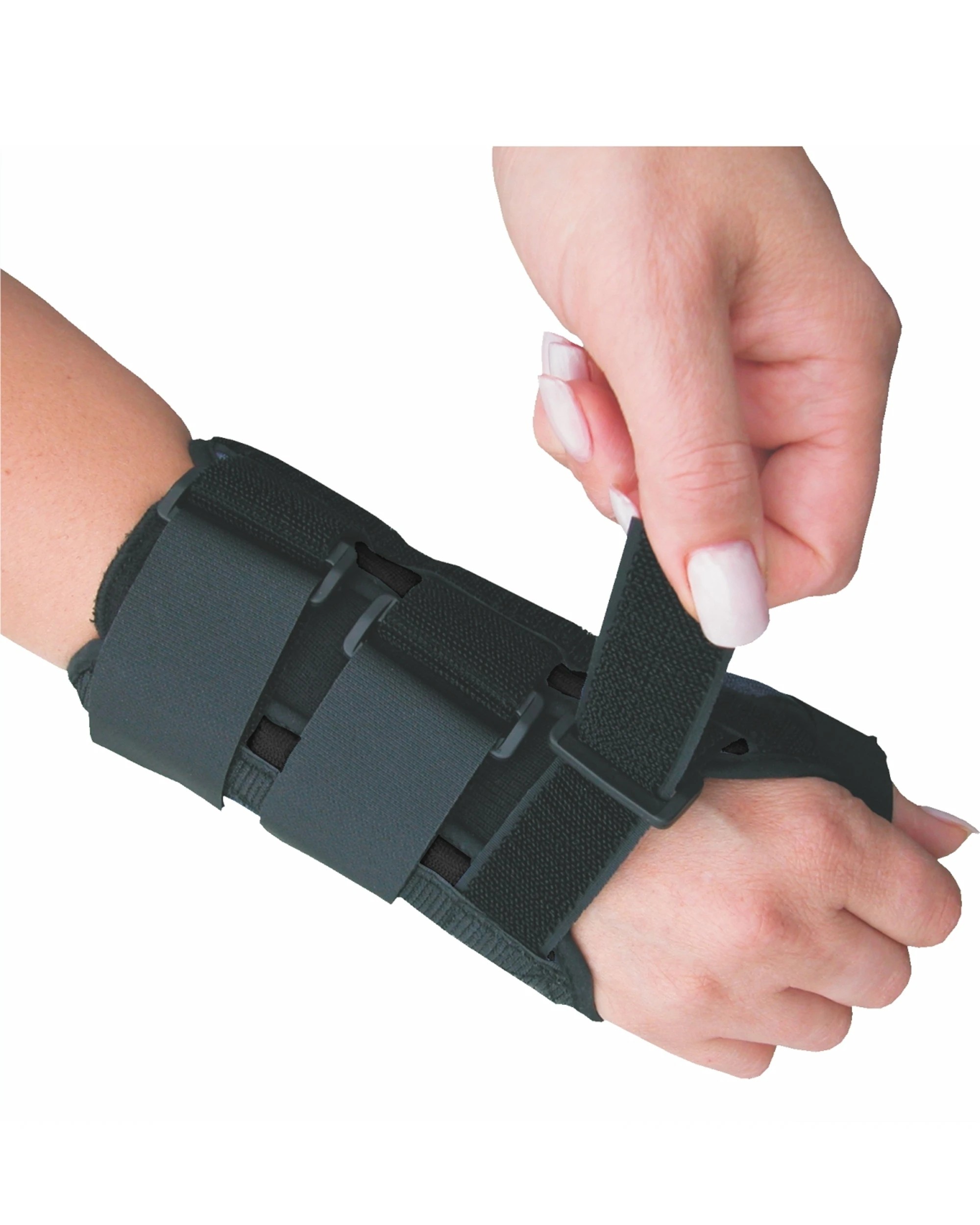 7 Bodyassist Deluxe Wrist Thumb Spica Brace Anatomical Contour Right Small - Black, 7 of 7