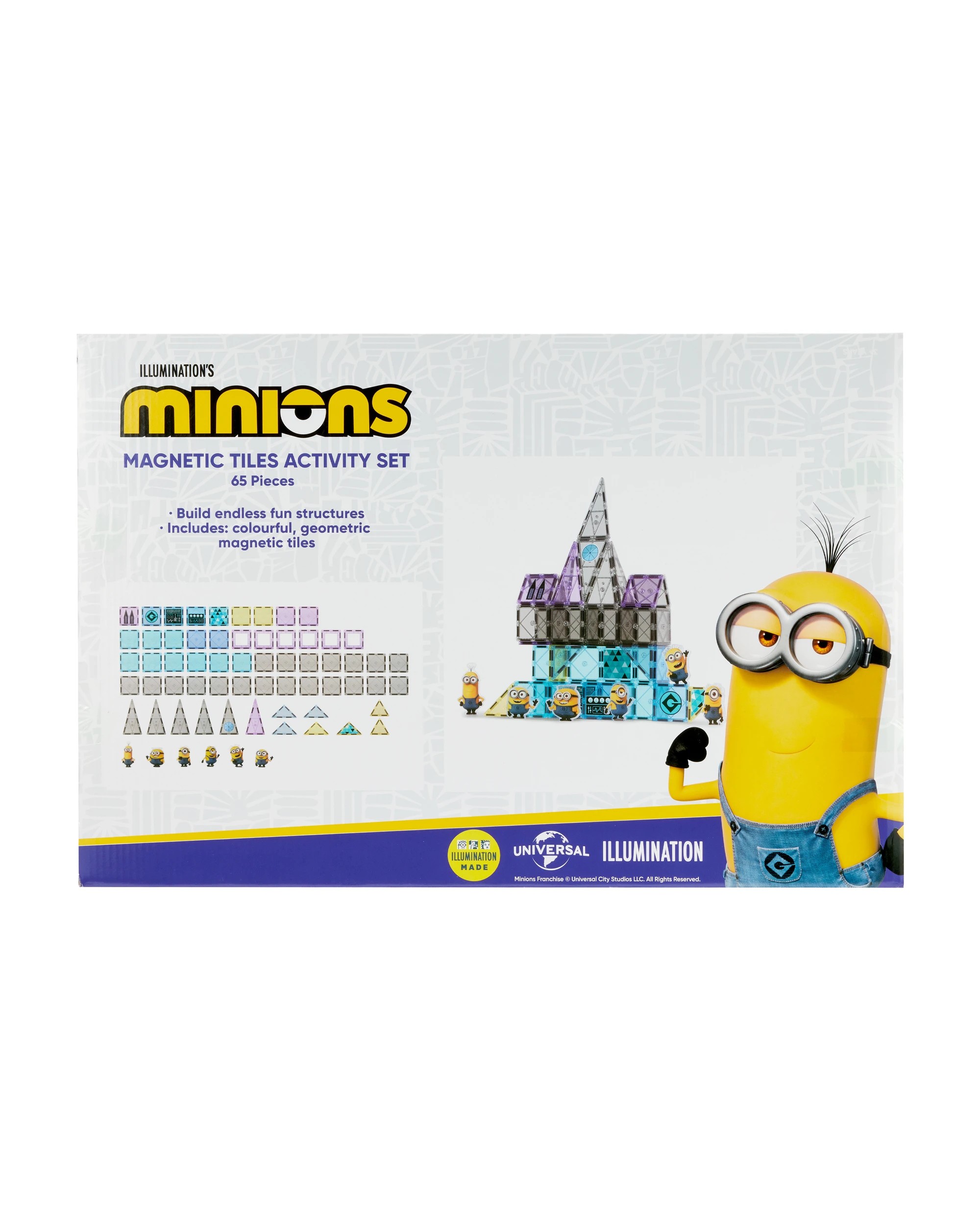7 65 Piece Illumination's Minions Magnetic Tiles Activity Set, 7 of 7