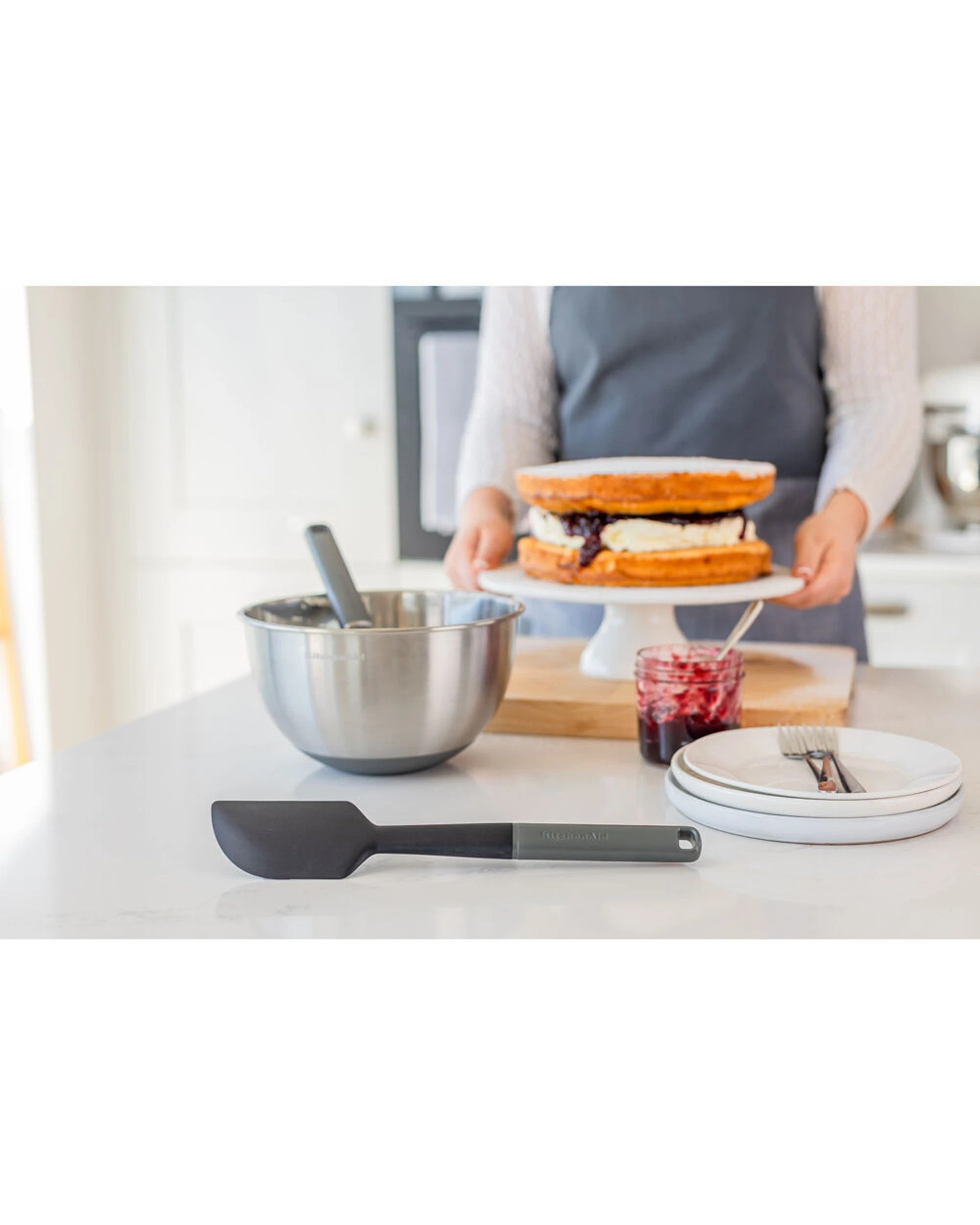 6 KitchenAid Classic Nylon Scraper Spatula Turner 2PK Kitchen Utensil - Grey, 6 of 6