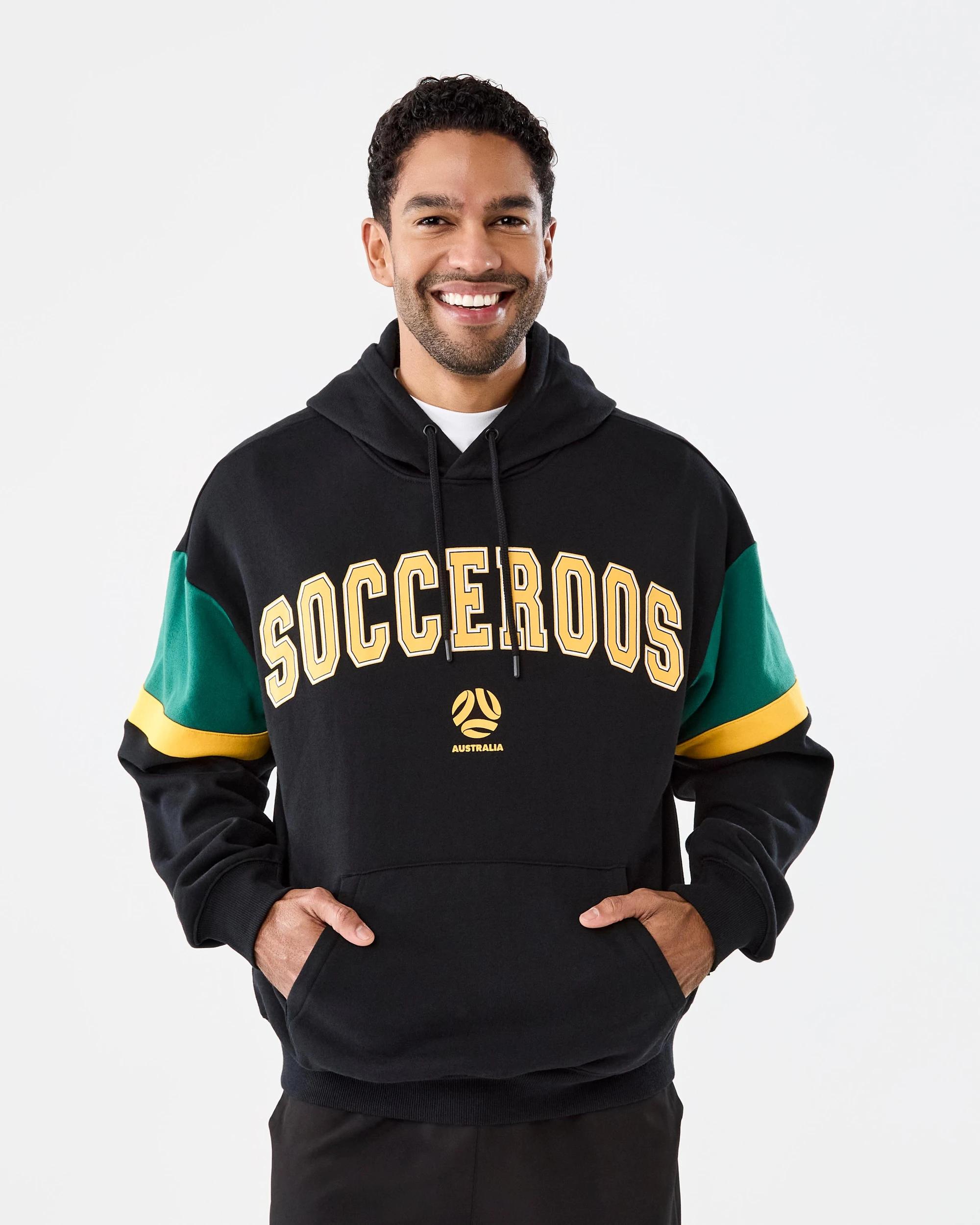 1 Socceroos Adult Hoodie Black, 1 of 9