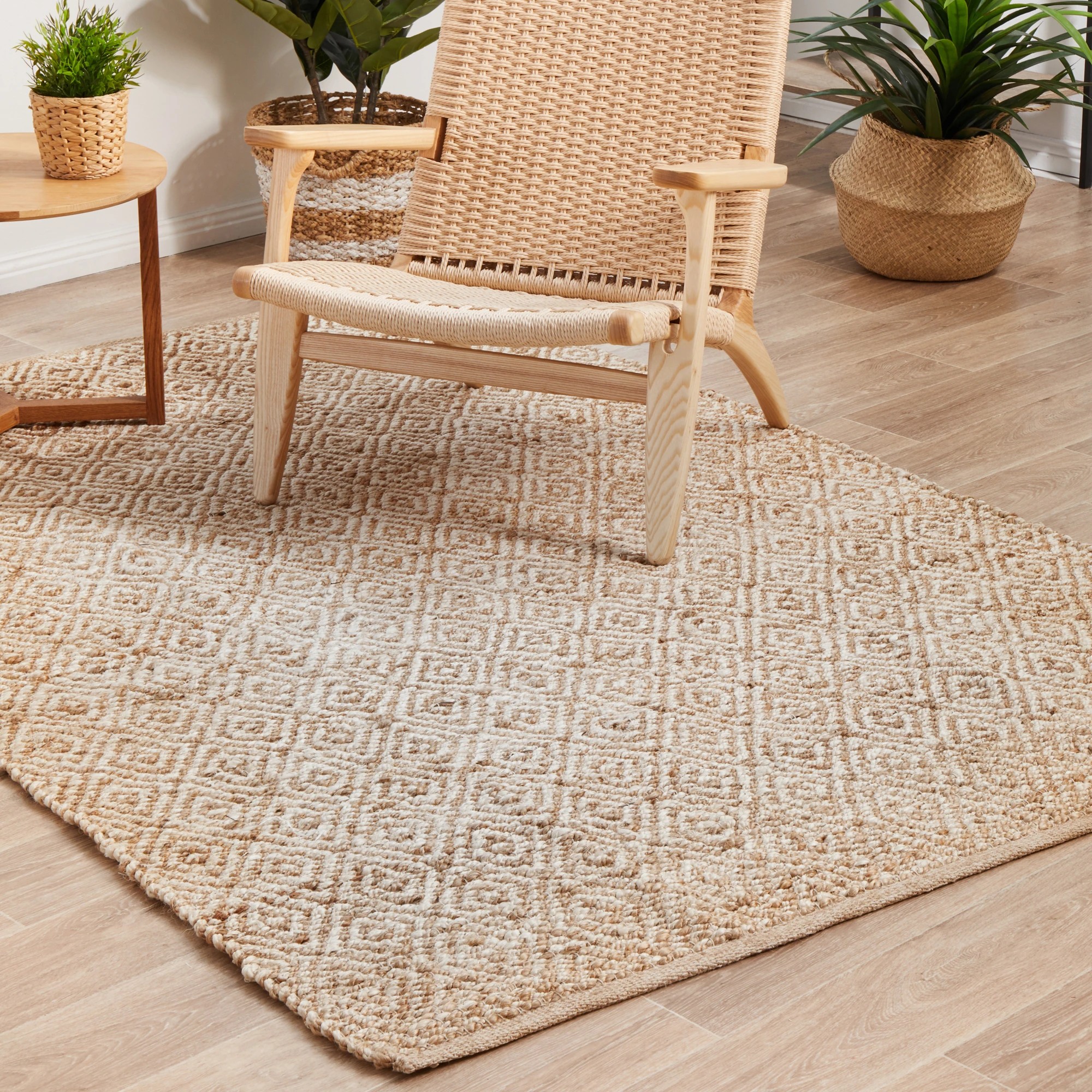 2 Common Ground Rugs Drift 444 220x150cm - Medium Jute Rug - Natural, 2 of 8