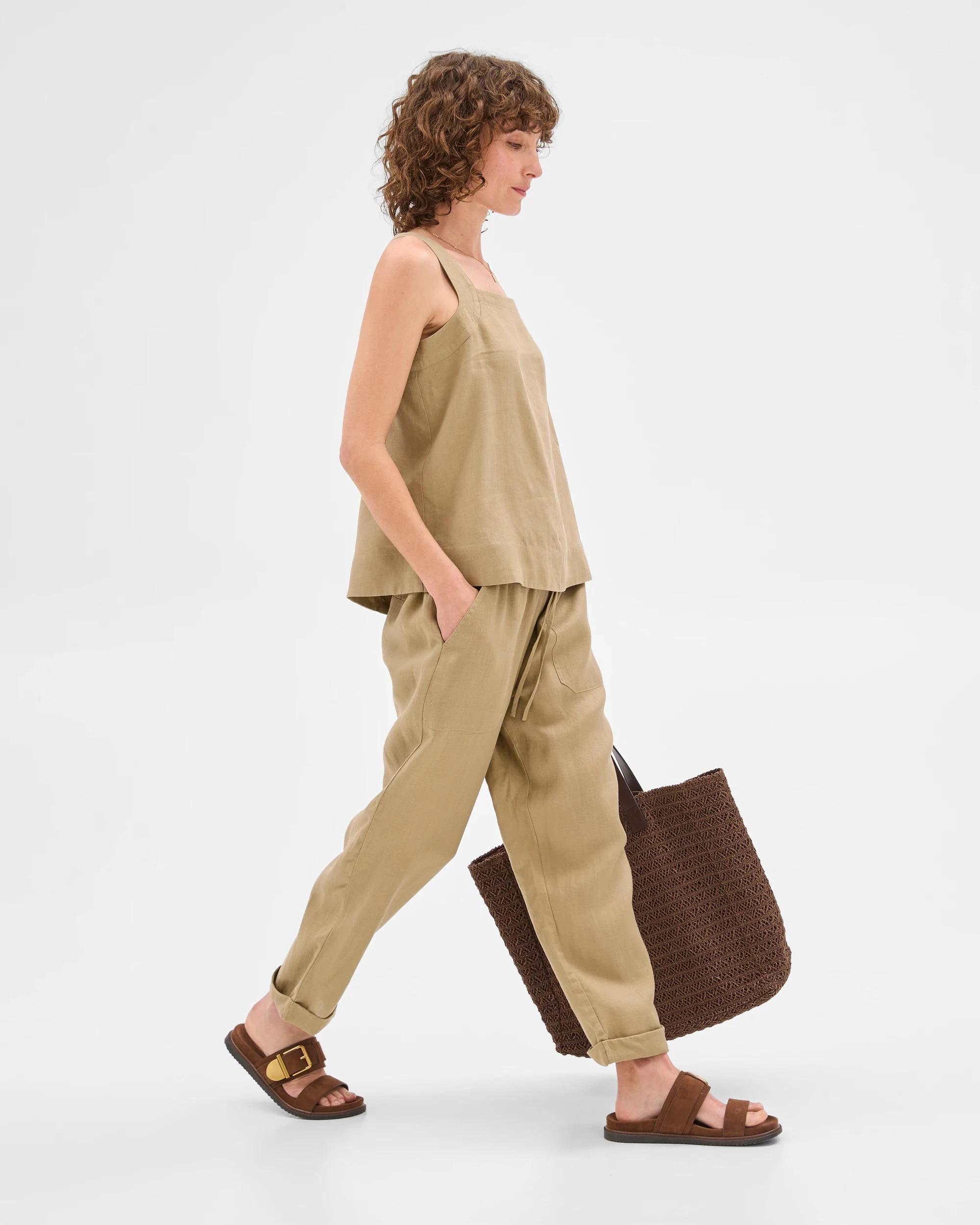 7 Target European Linen Stitch Detail Cami QUINOA, 7 of 7