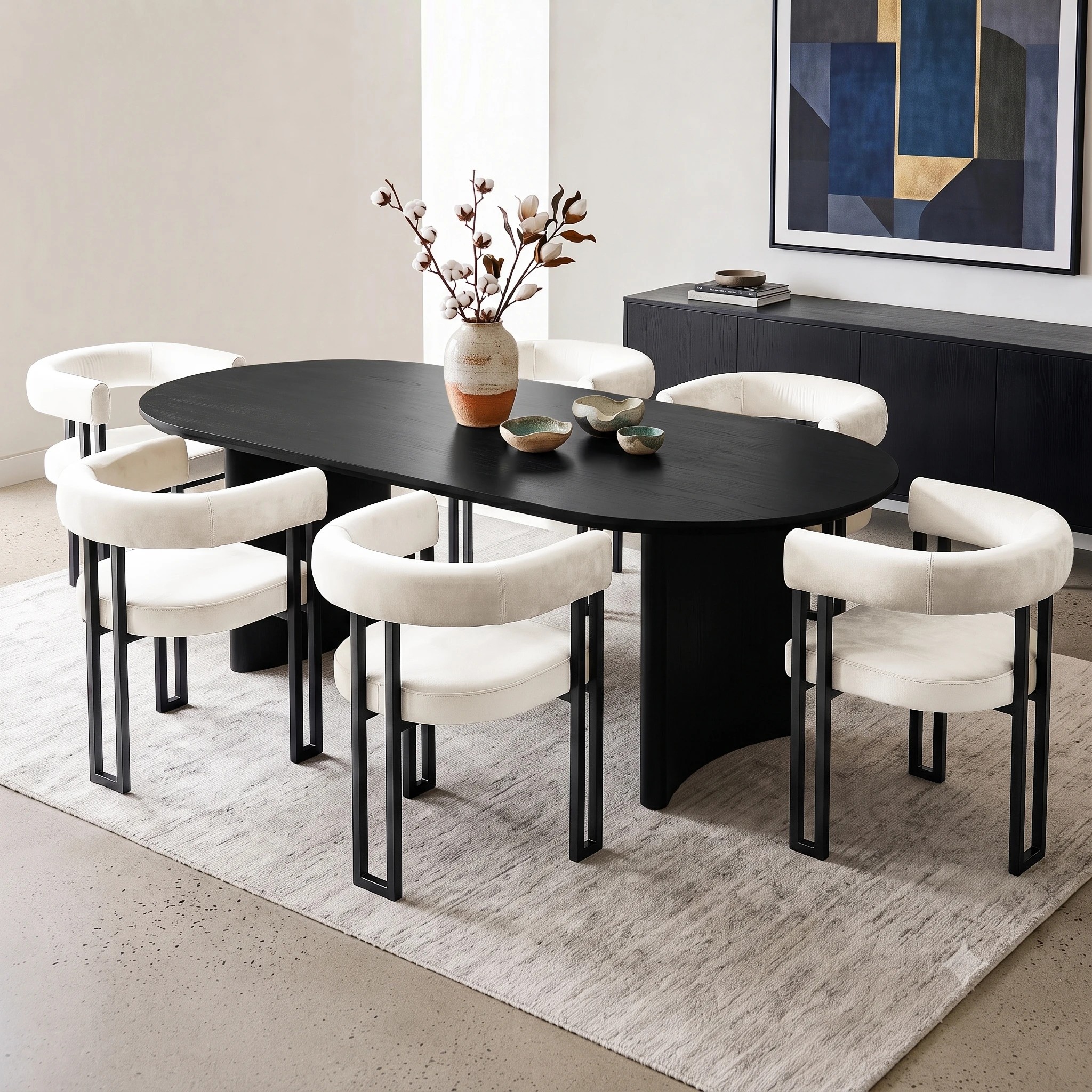 9 Artiss Dining Chairs Set of 6 Upholstered Barrel Chairs with Curved Armrests & Back - Beige, 9 of 9