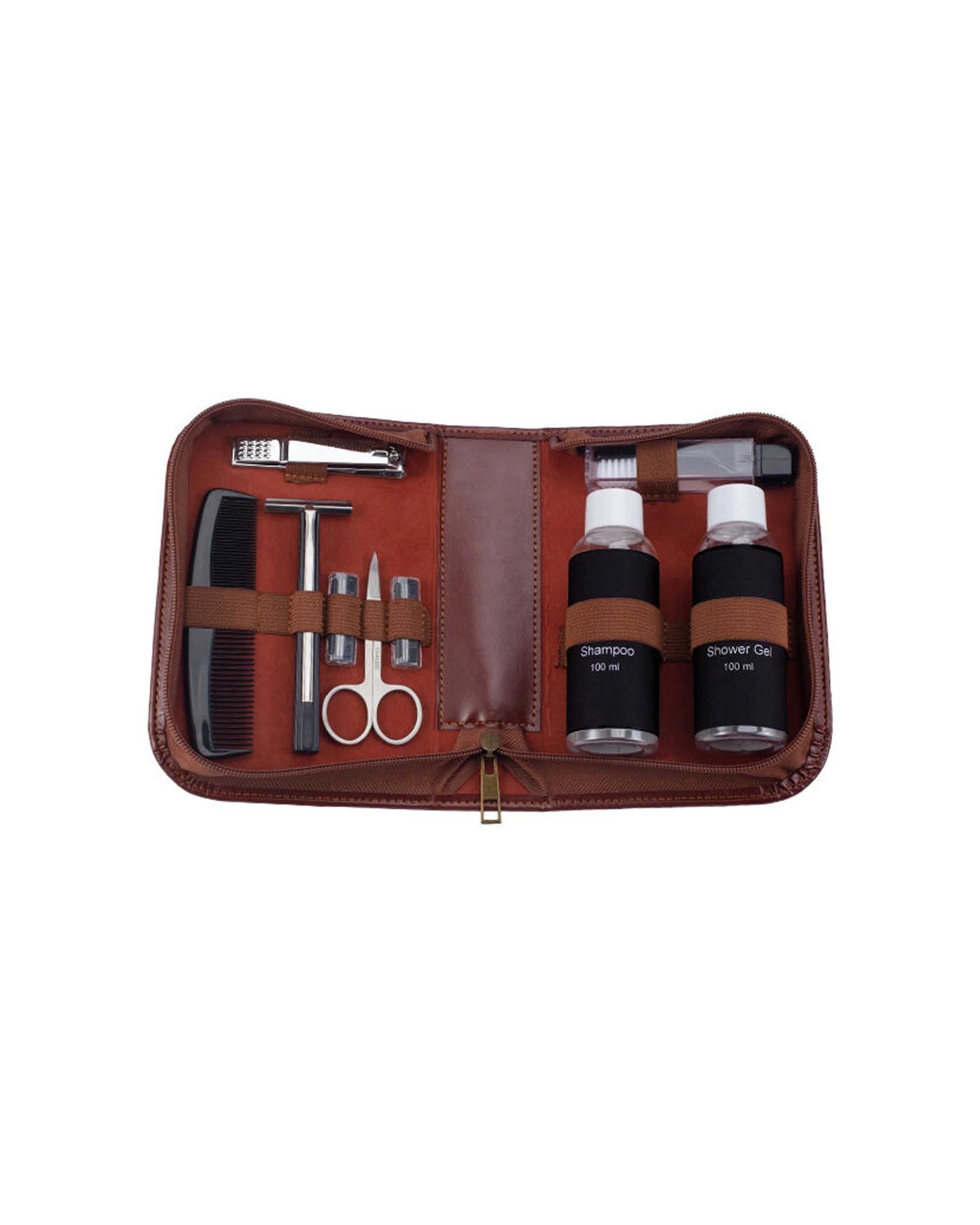 3 Mens Republic 9Pc Grooming Kit Essential Care Set Zipper Bag Compact Travel Kit Case - Black, 3 of 4
