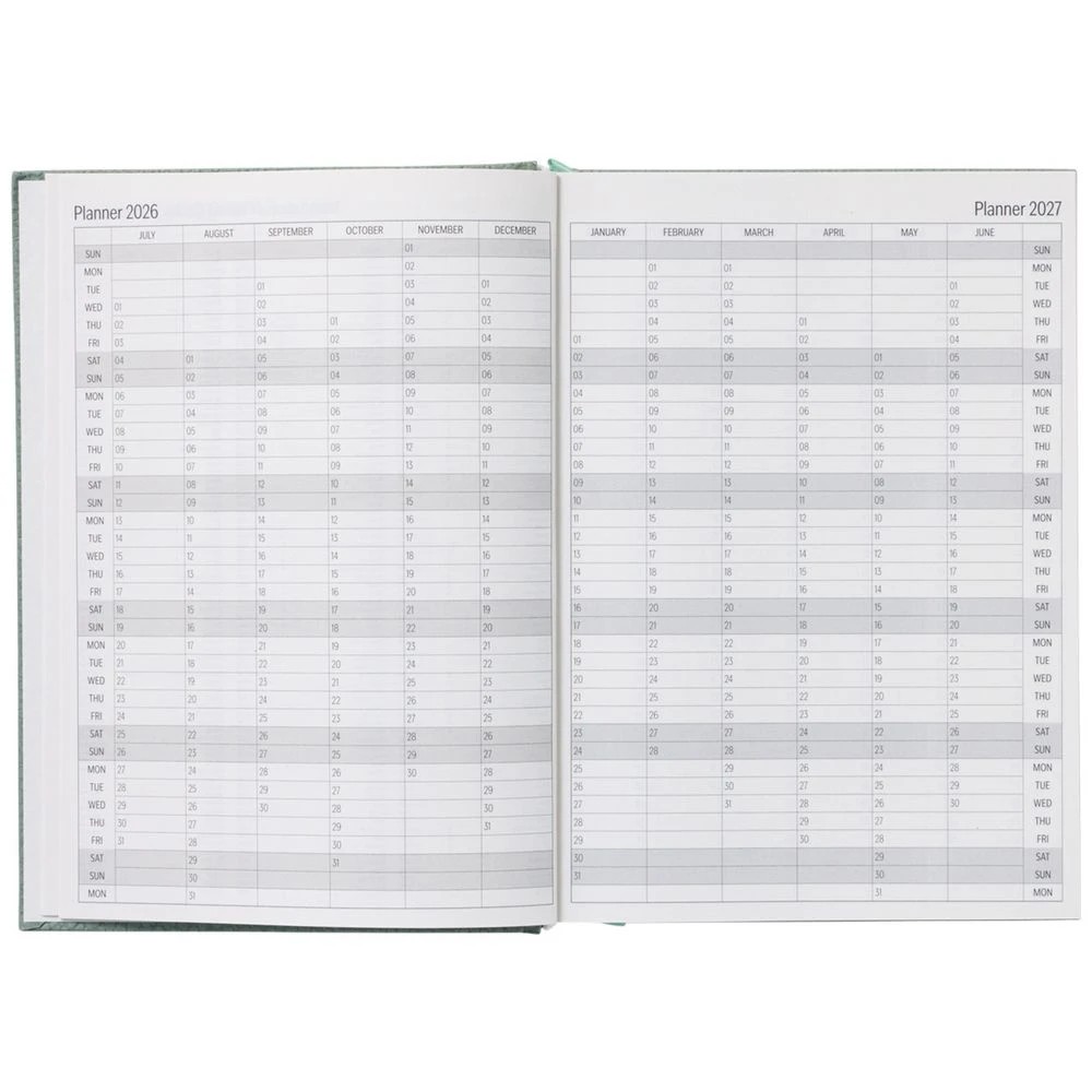 4 J.Burrows A5 Day to Page 2026/27 Pebble Diary Sage, 4 of 7