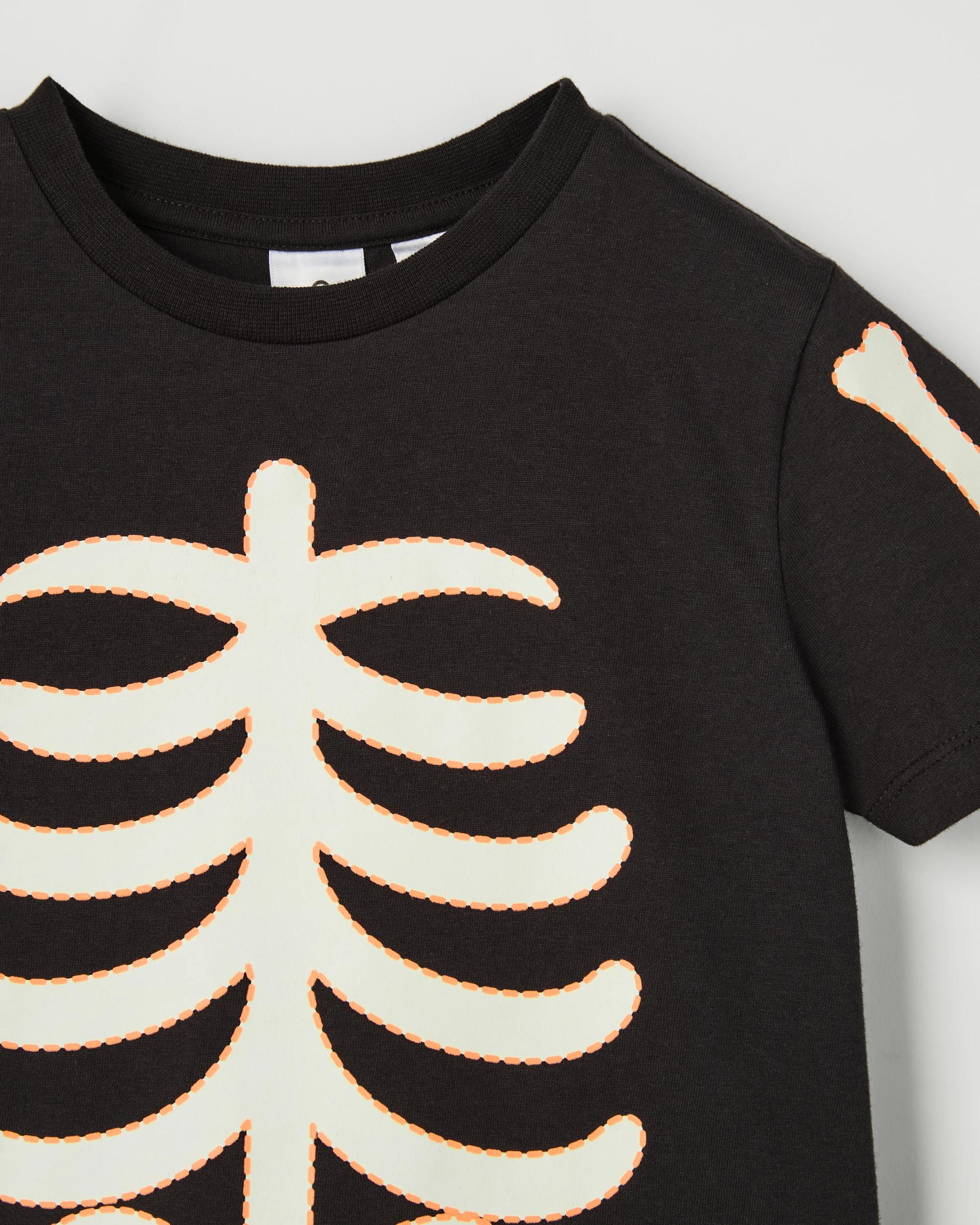 9 Target Kids Sibling Matching Organic Cotton Younger Kids Pyjama Set BLACK SKELETON, 9 of 10