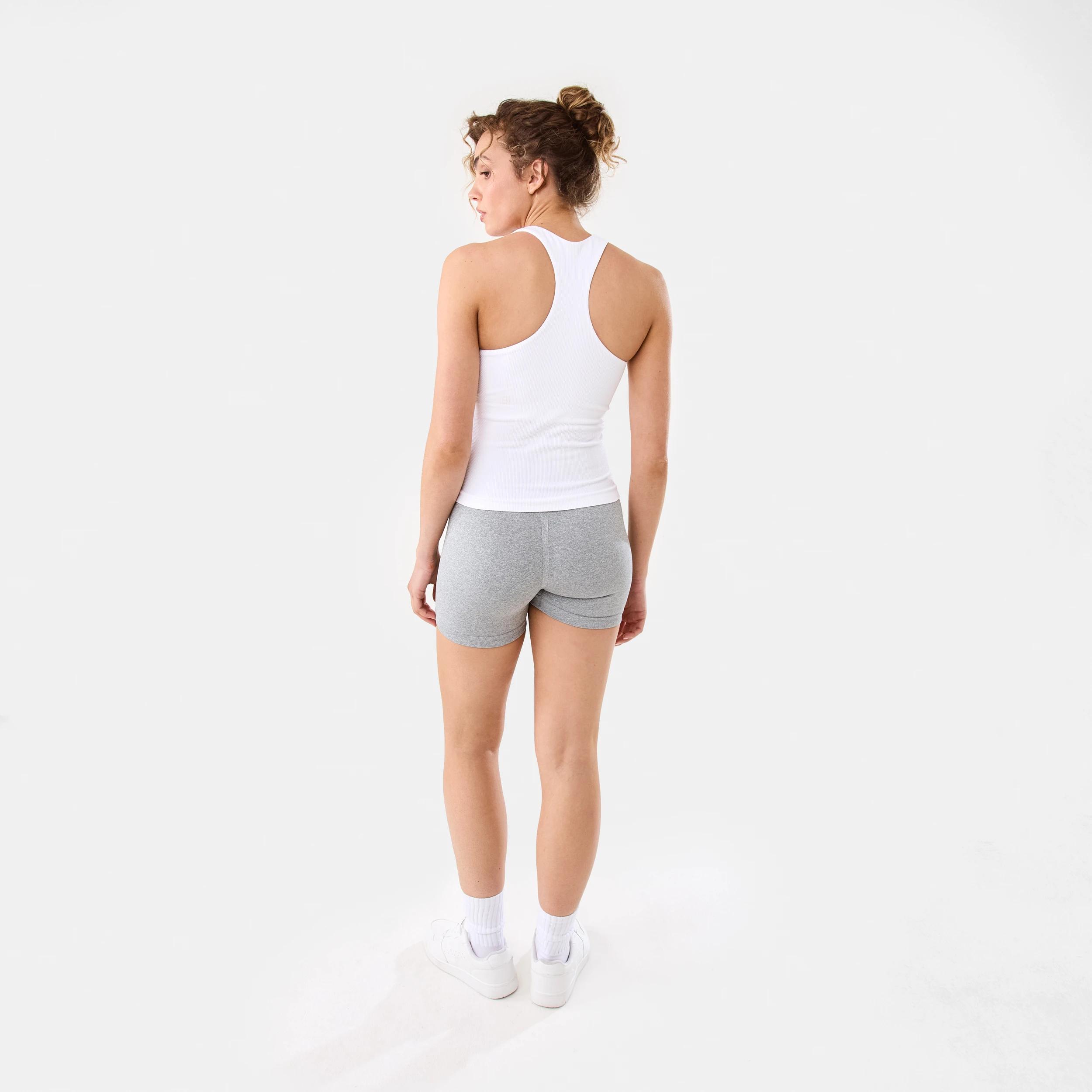 4 Active Womens Tape Bike Shorts SOFT GREY MARLE, 4 of 6