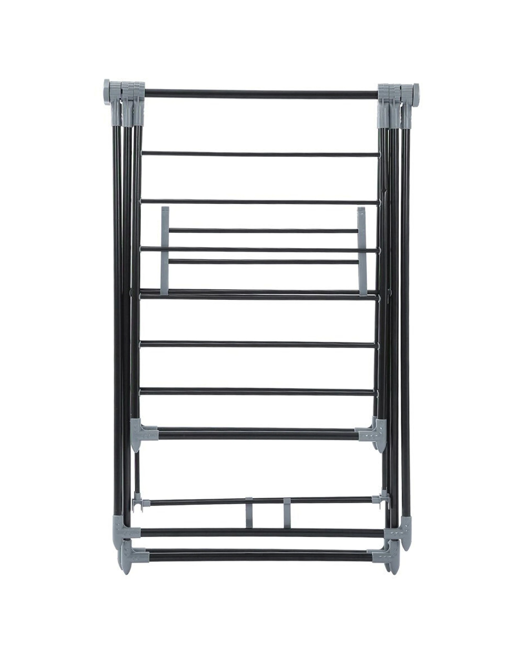 3 Boxsweden Foldable Clothes Airer/dryer/horse W/ Hanging Rack 155 X 194cm Black
 - Black, 3 of 3