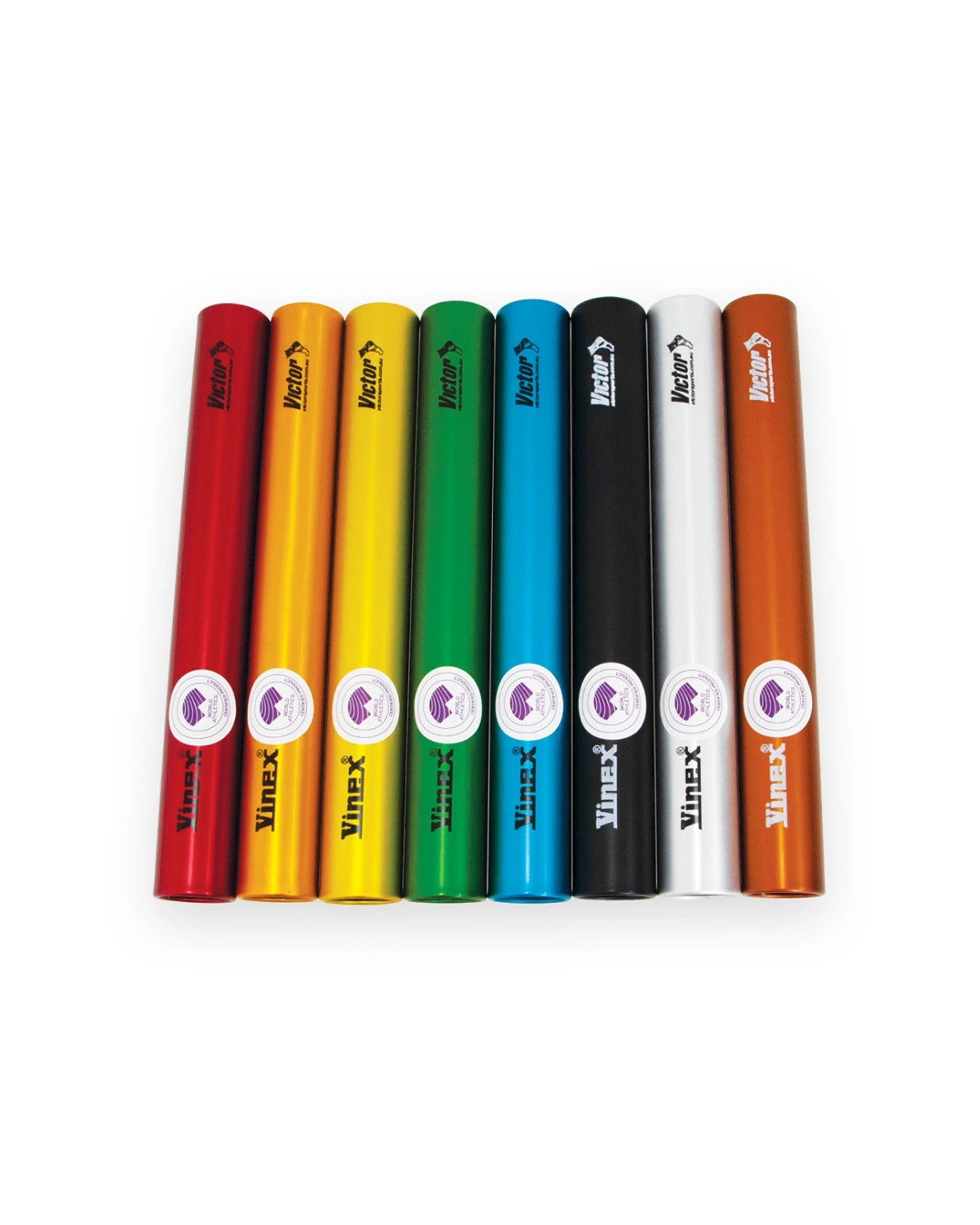 1 Victor Sports 8pc Aluminium Relay Baton Lightweight Smooth Ends Senior - Multi, 1 of 1