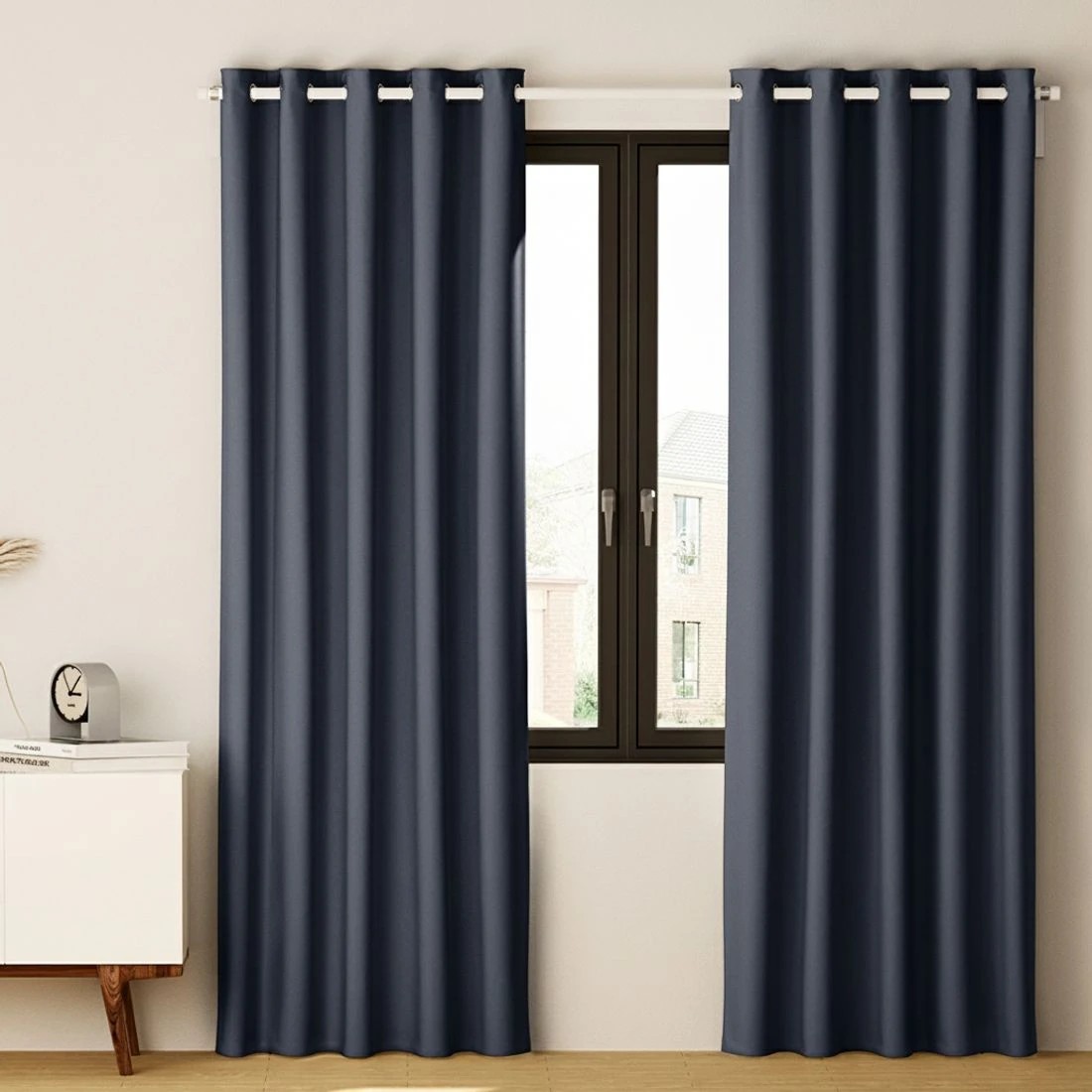6 Artiss 2X Blockout Curtains Eyelet 140x230cm - Black, 6 of 6