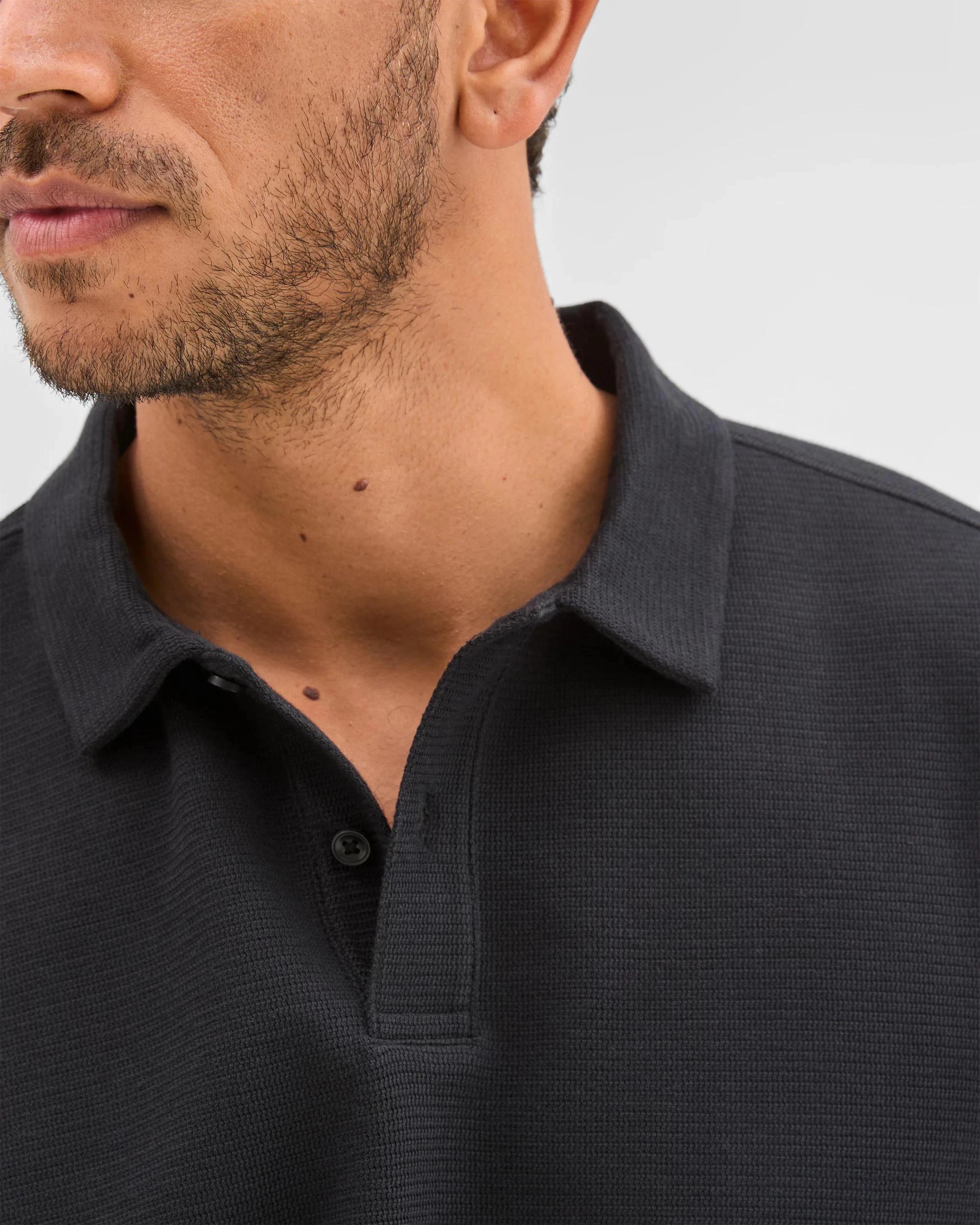 5 Target Australian Cotton Textured Fashion Polo Top BLACK, 5 of 5