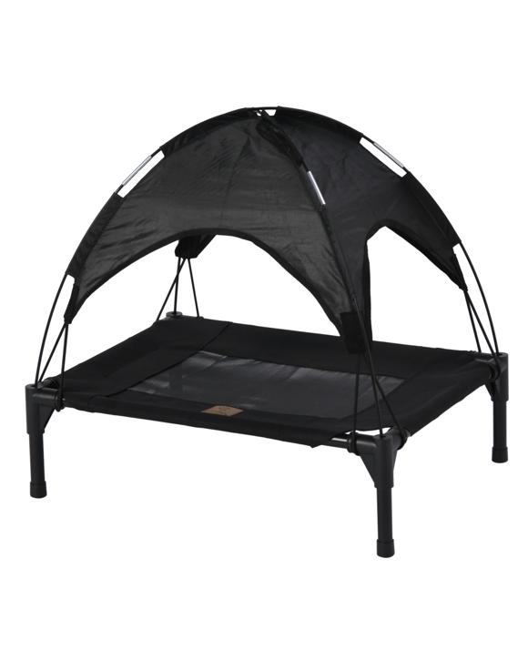 Charlie's Elevated Dog Bed With Tent Small - Black