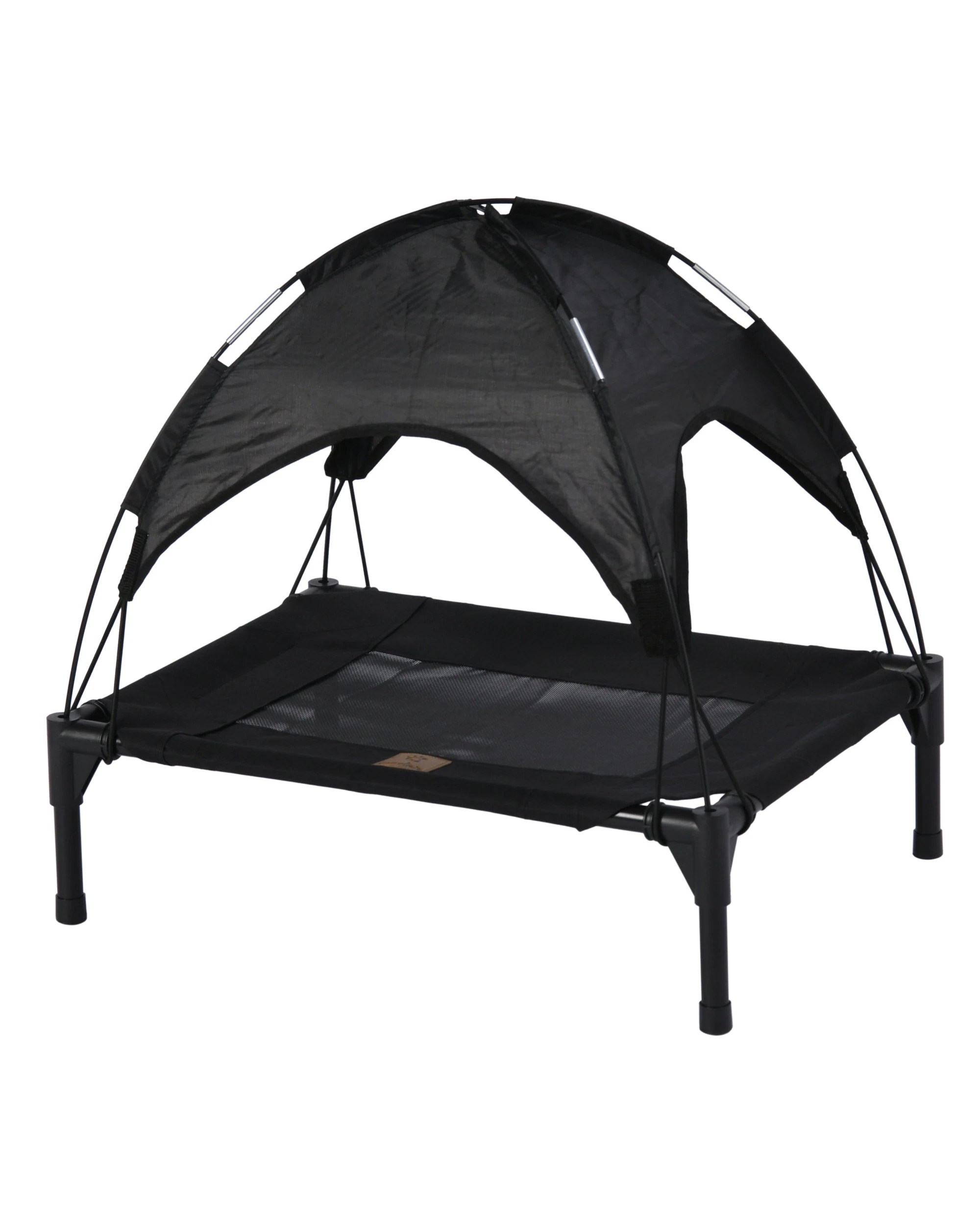 1 Charlie's Elevated Dog Bed With Tent Small - Black, 1 of 5
