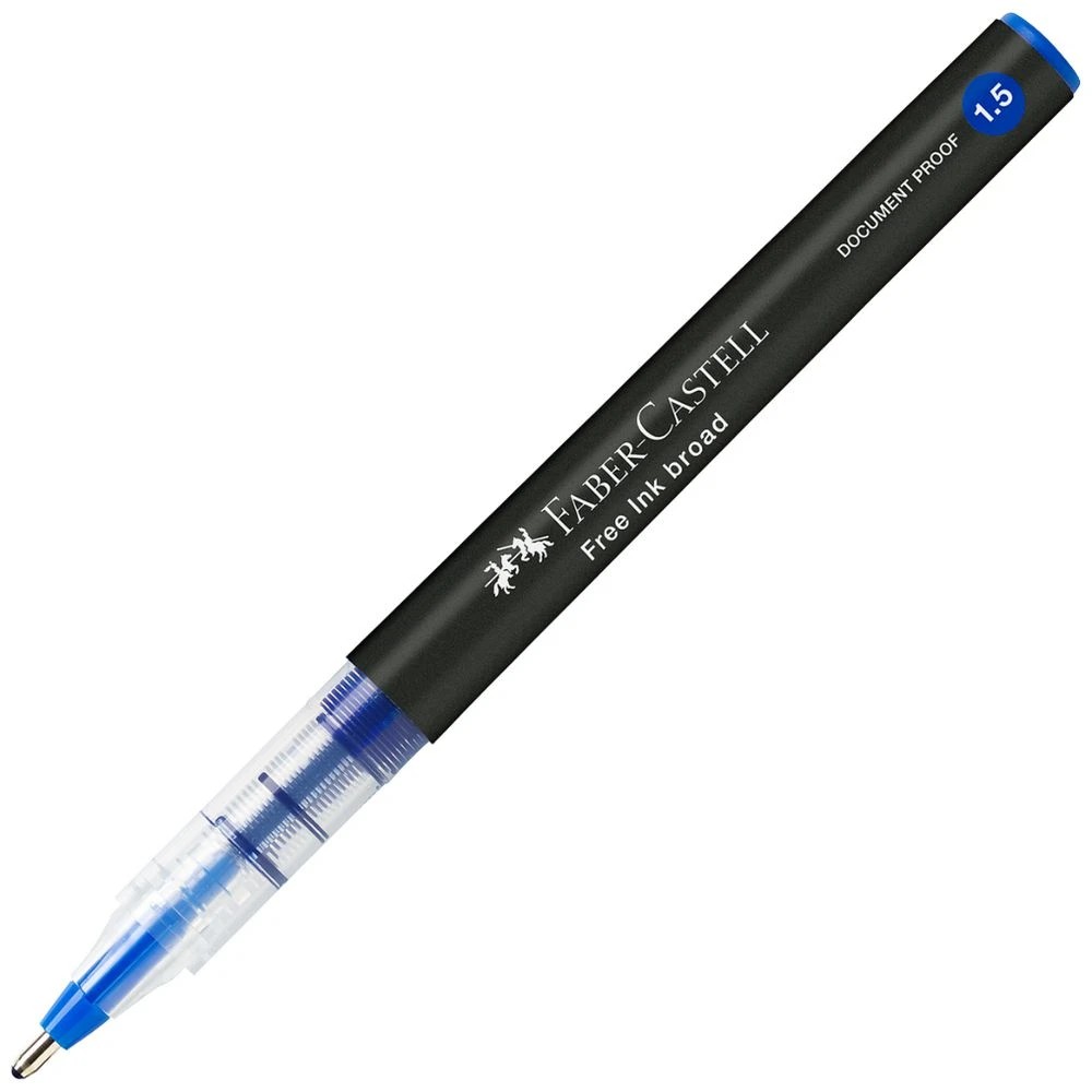 3 Faber Castell Free Ink Rollerball Pen 1.5 mm Blue, 3 of 4