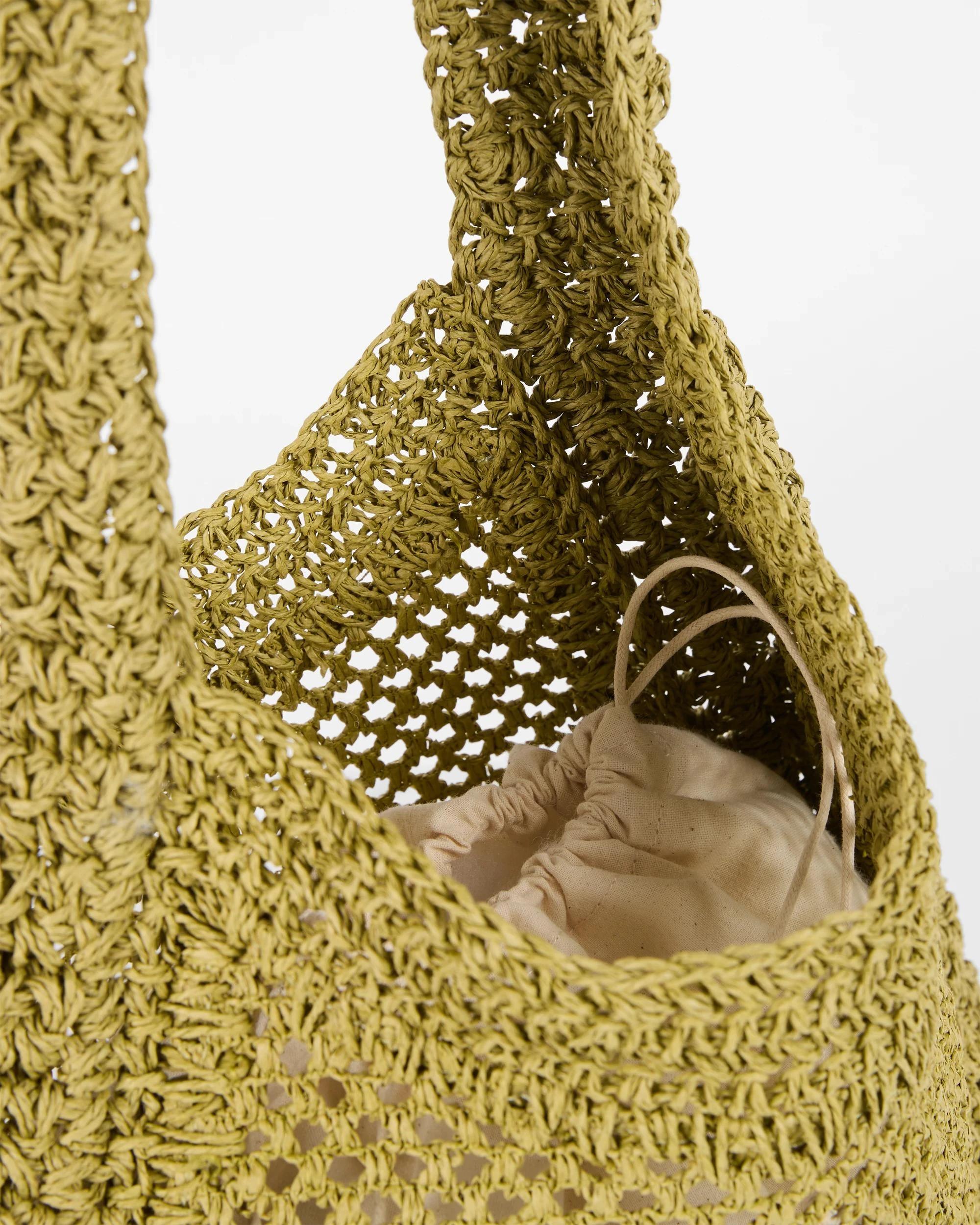 2 Target Crochet Paper Straw Shoulder Bag KHAKI, 2 of 2