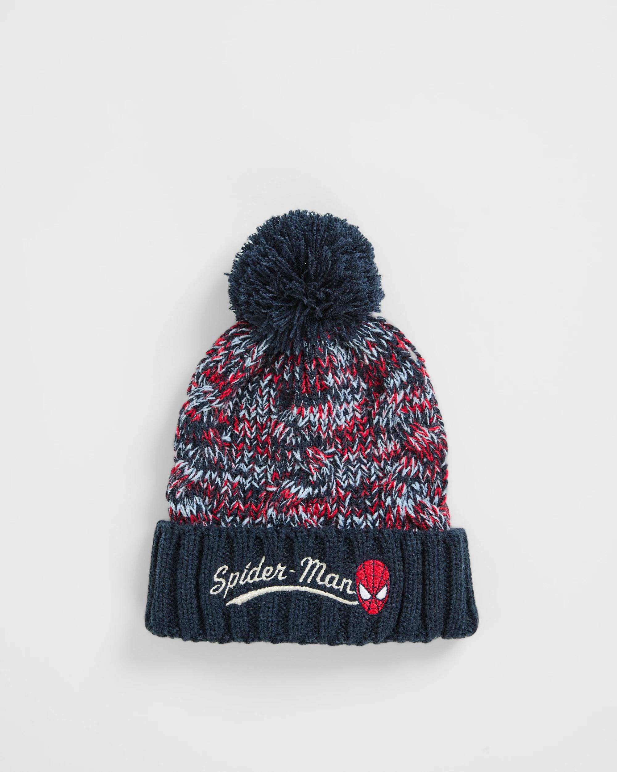 1 Disney Spiderman Speckle Pom Pom Beanie NAVY, 1 of 1