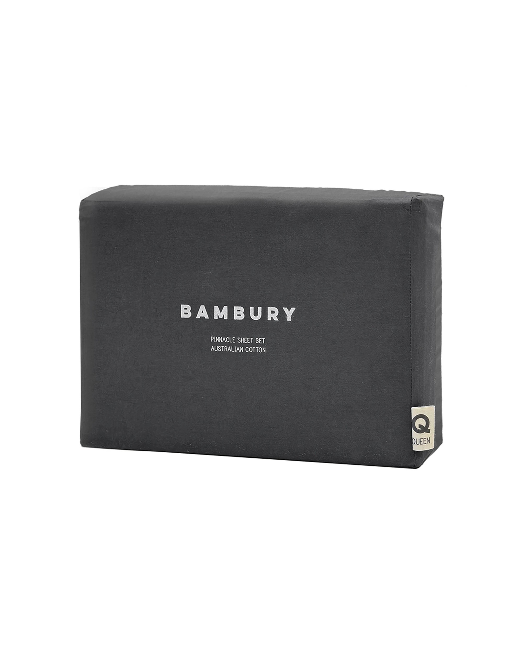 1 Bambury Pinnacle Sheet Set Genuine Australian Cotton - King Single Bed - Charcoal, 1 of 1