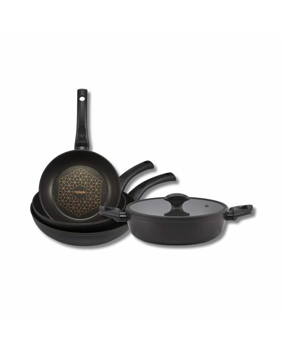 Essteele Per Salute Nonstick Induction 4 Piece Cookware Set - Black