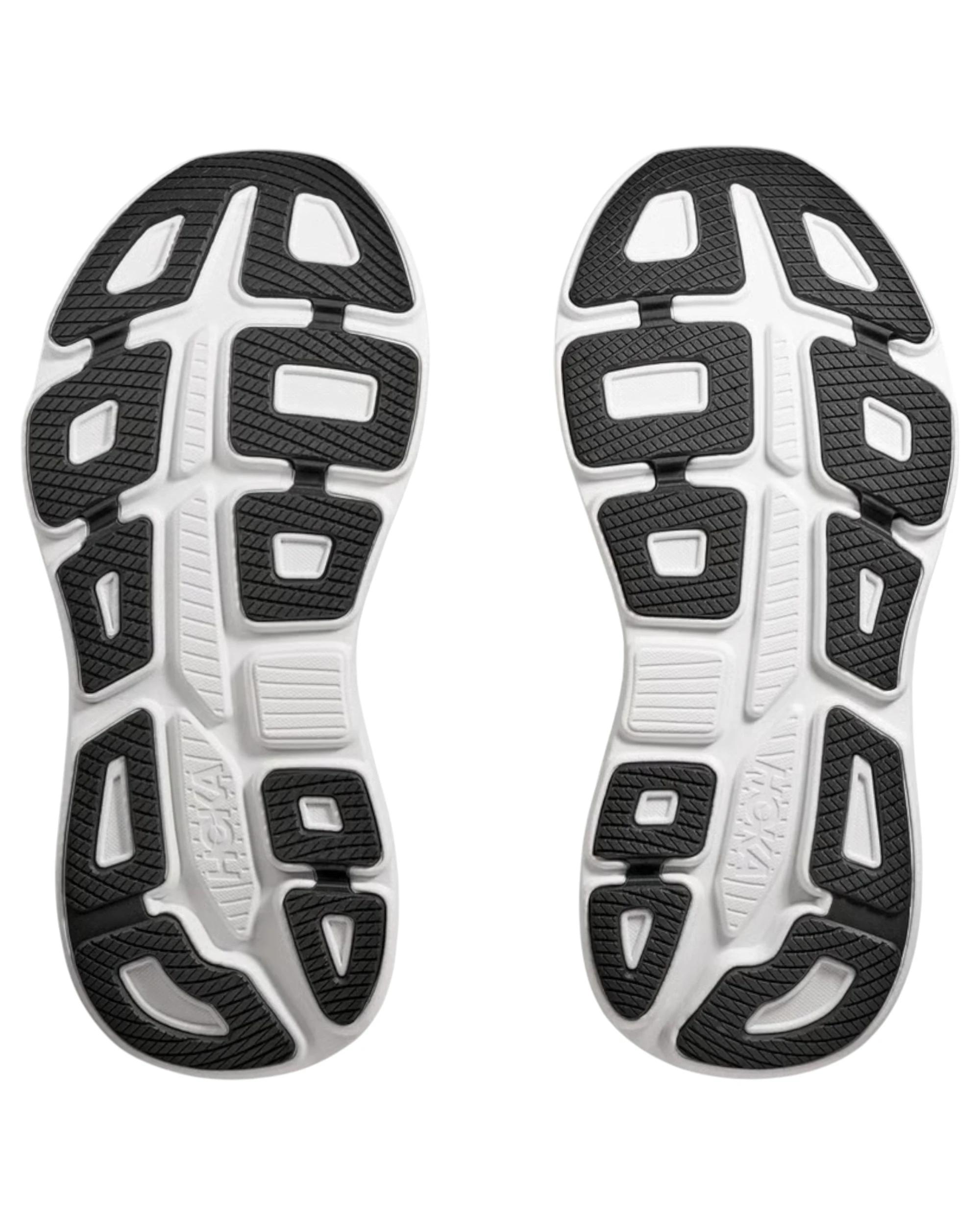 3 Hoka Womens Bondi 9 Athletic Running Shoes BLACK/WHITE, 3 of 8