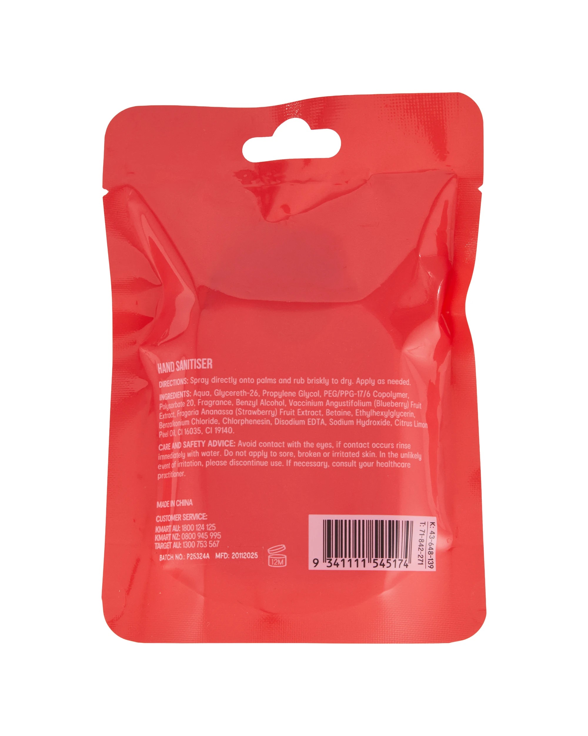 6 OXX Bodycare Hand Sanitiser 30ml - Mixed Berry Scented, 6 of 6