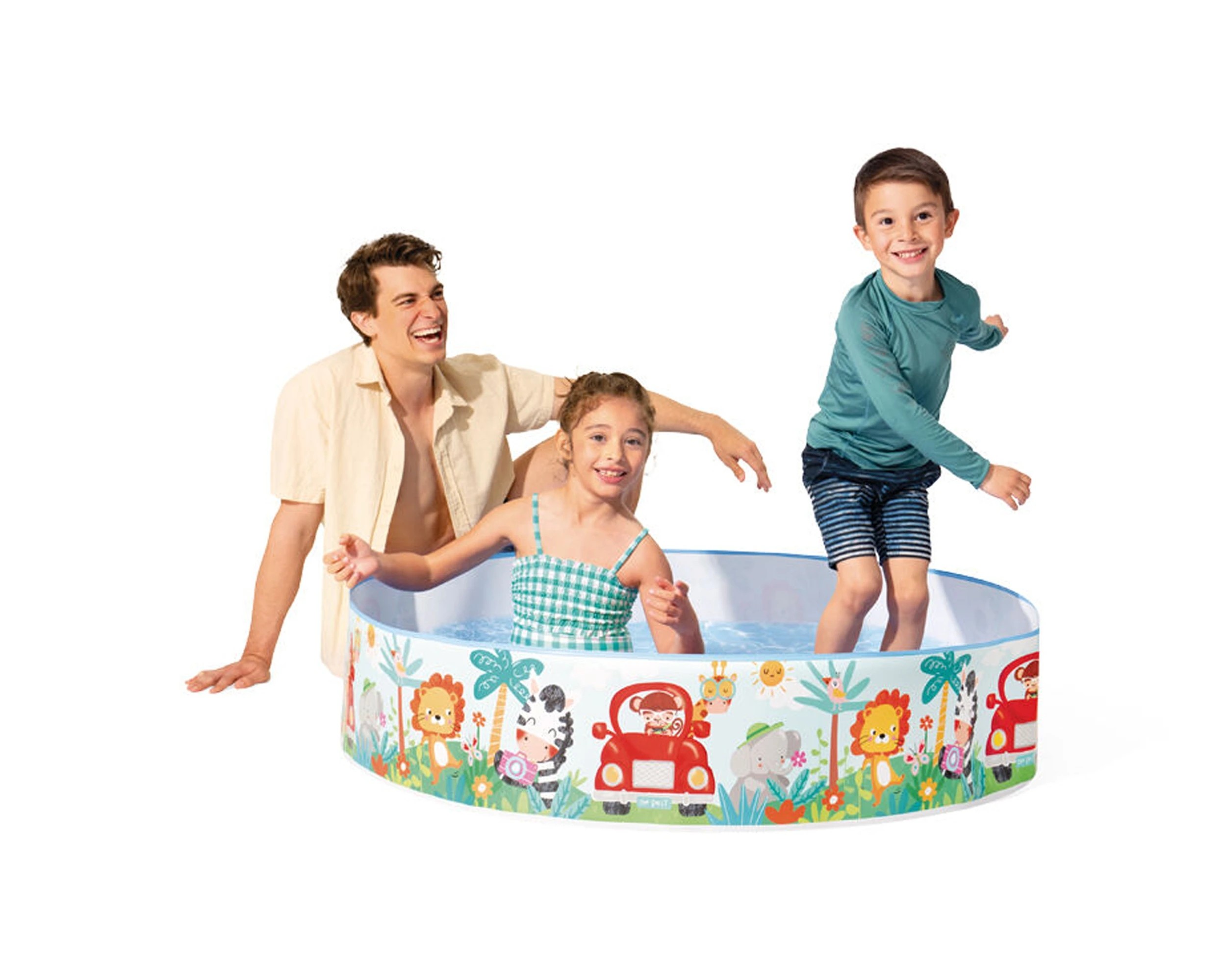 2 INTEX Round Ducking Snapset Pool Inflatable Pool Kids Pool 74 Gal 281L - Multi, 2 of 4