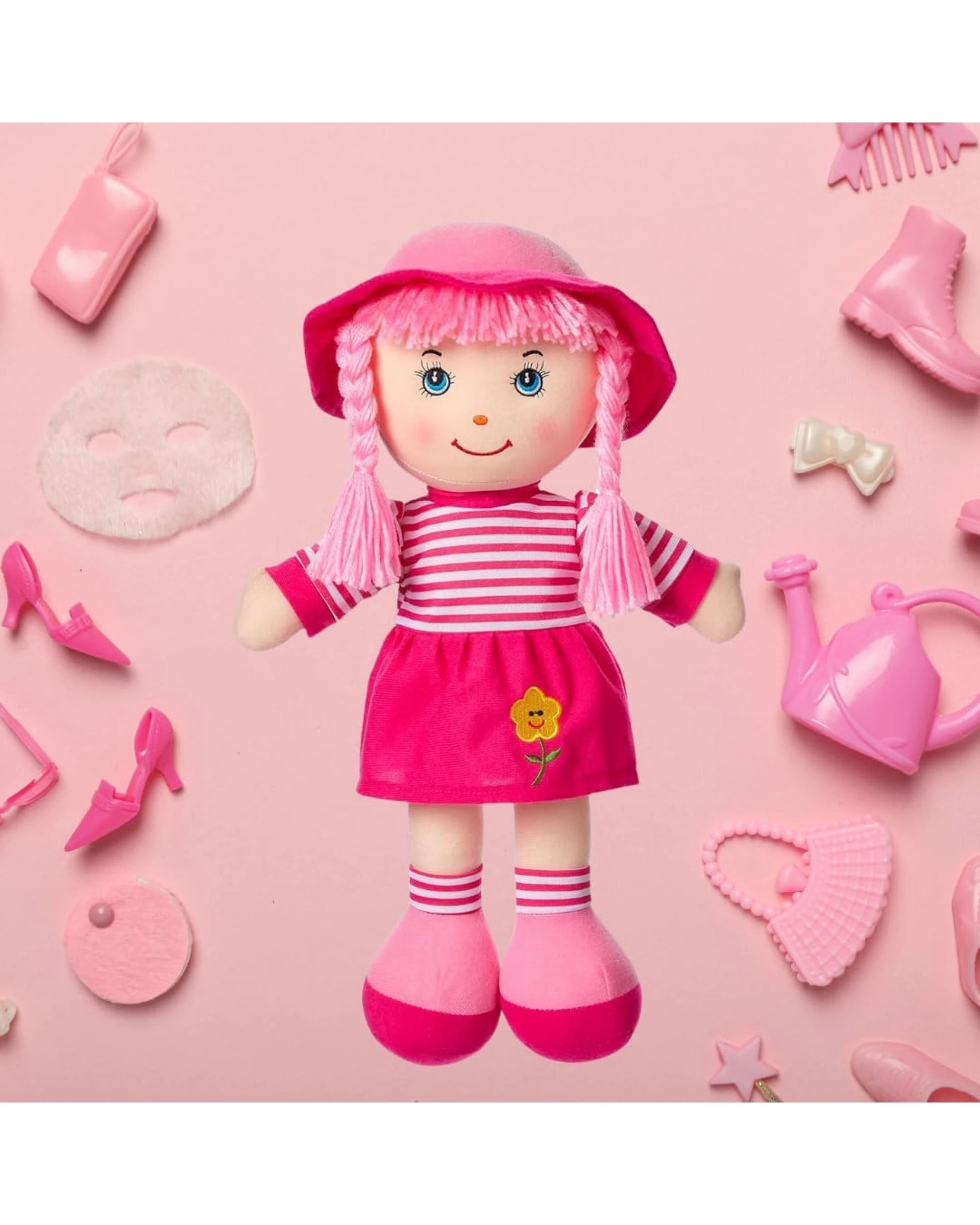 2 Love and Hug Dolls Pink Ragdoll 40cm Plush Doll, 2 of 3