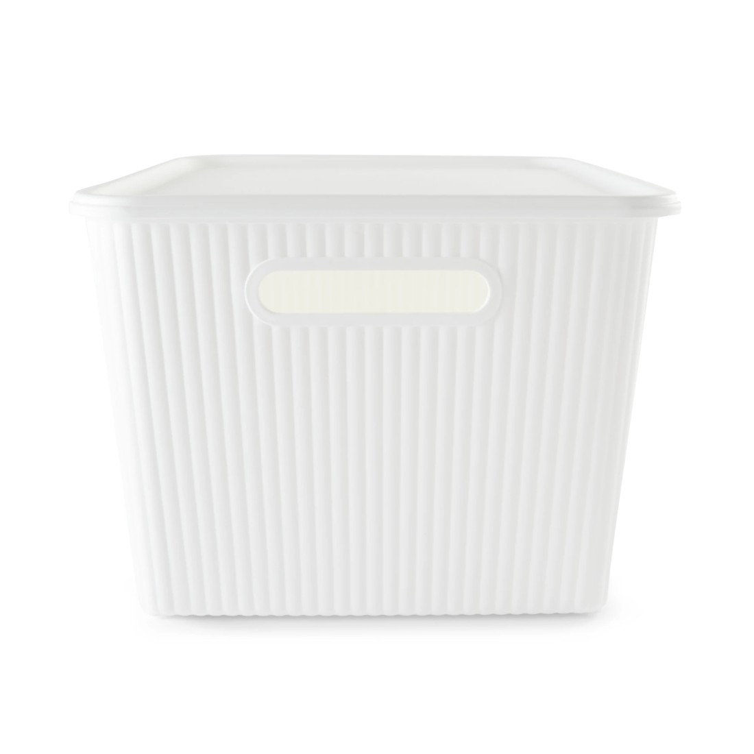 3 18L Ribbed Container - White, 3 of 10