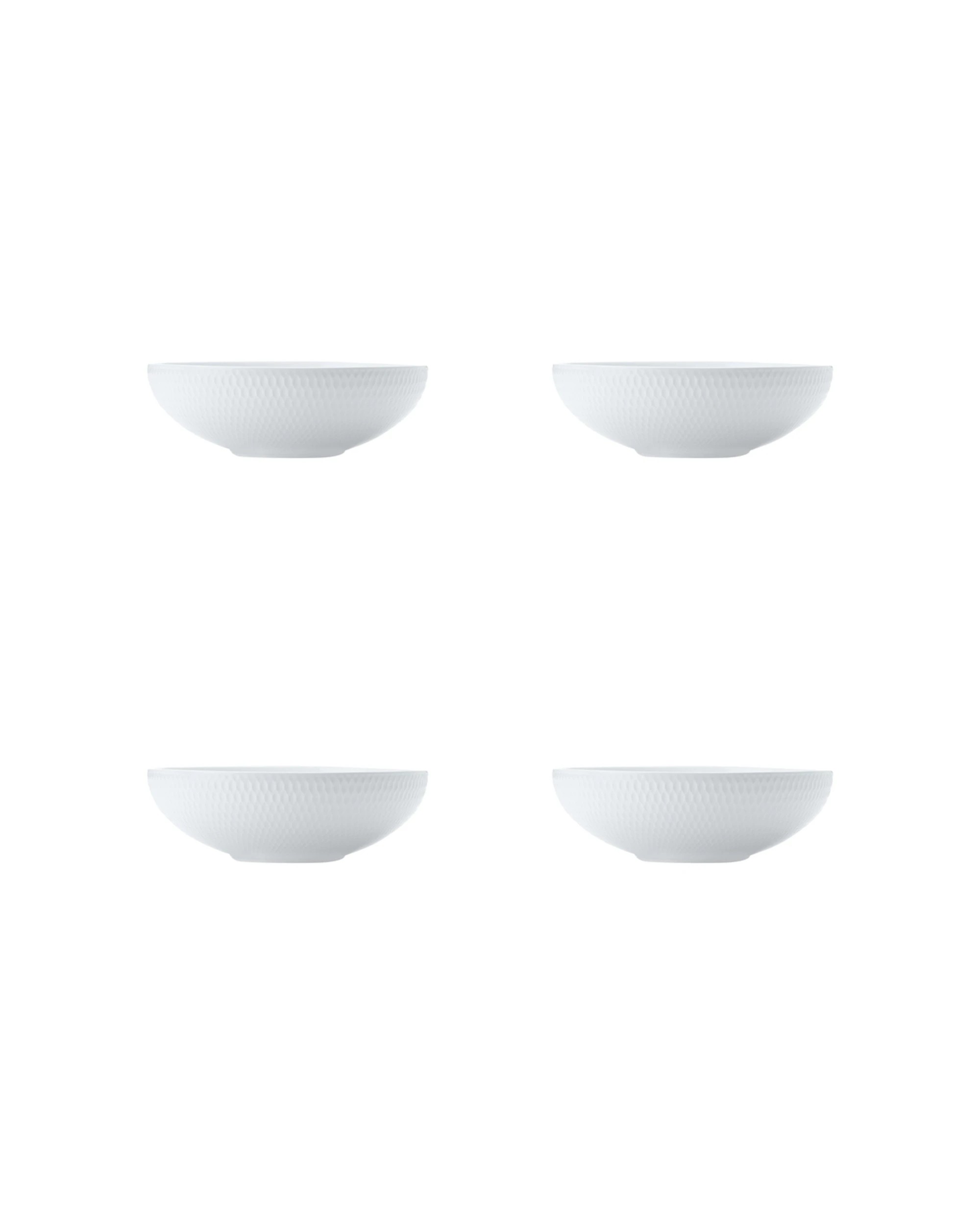 1 Maxwell & Williams 4PK White Basics 18.5cm Diamonds Coupe Bowl Porcelain - White, 1 of 1