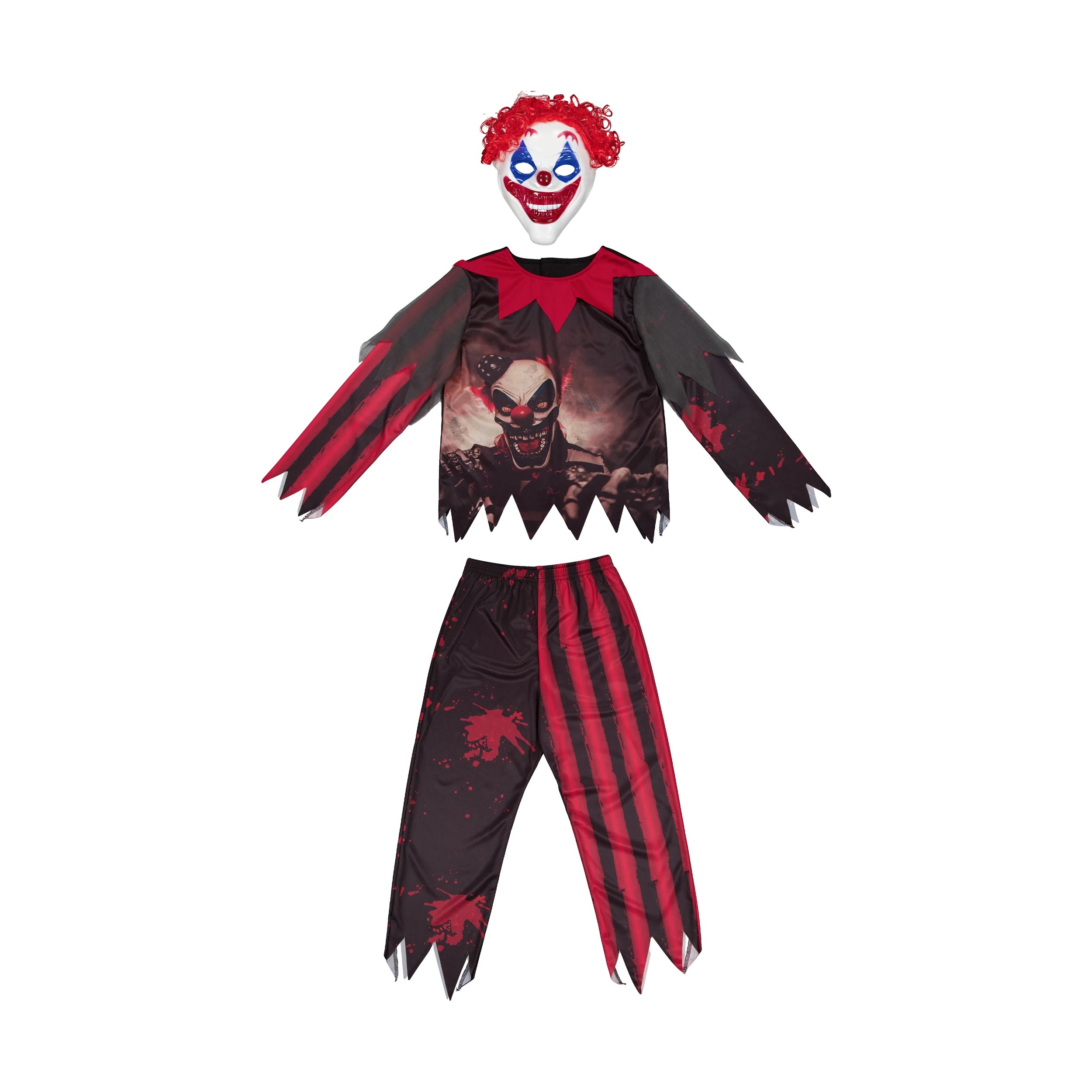 2 3 Piece Clown Costume With Mask - Ages 8+, 2 of 6