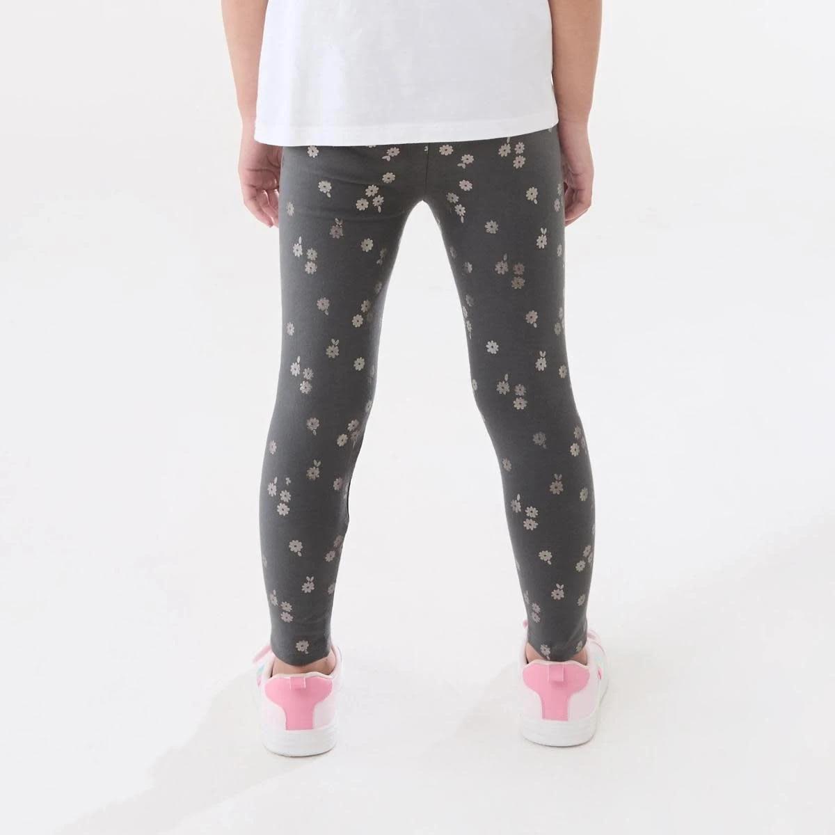 2 Foil Leggings SILVER PETALS DARK MAGNET, 2 of 5