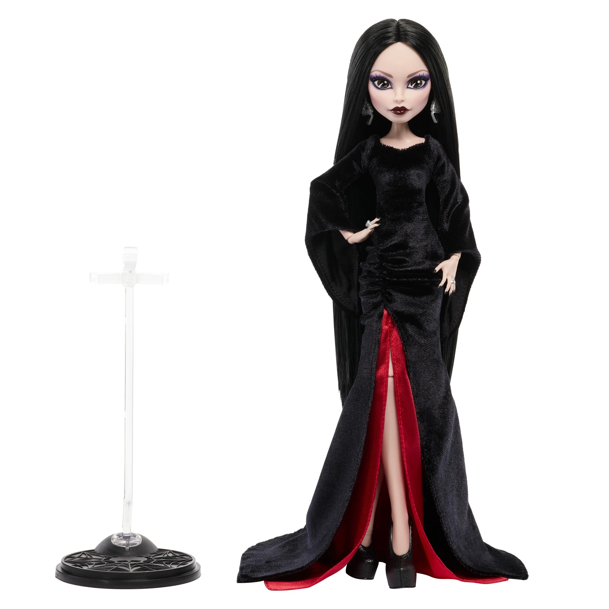 2 Monster High x Wednesday Morticia Addams Doll, 2 of 6