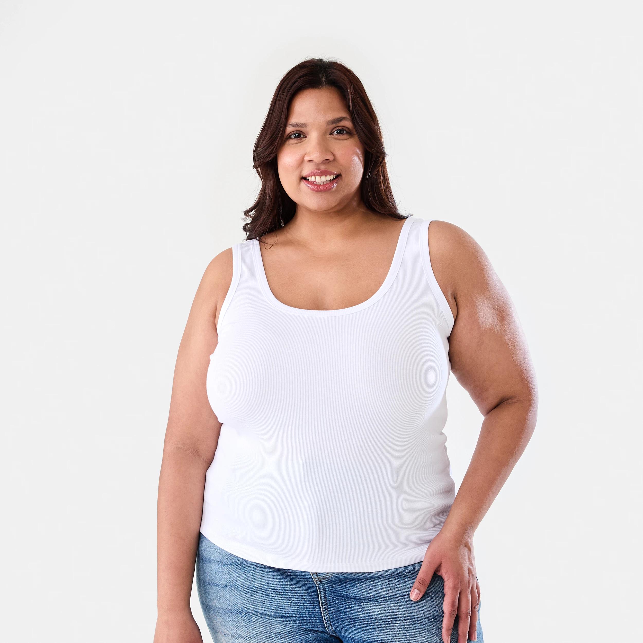 1 Curve Sleeveless Rib Tank White, 1 of 6
