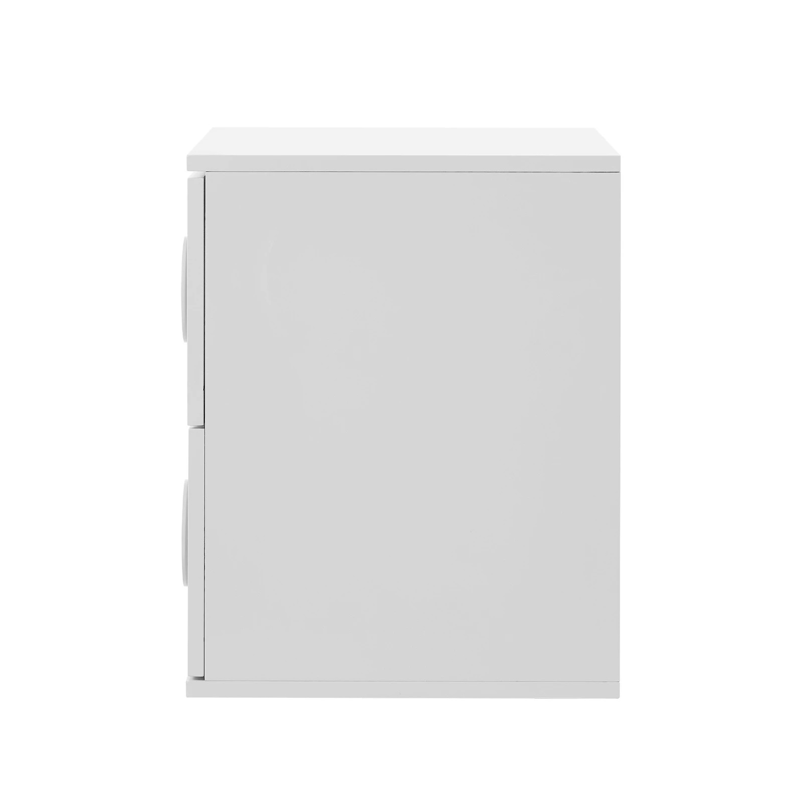 9 Oikiture 2x Bedside Table 2 Drawers Nightstand Side Storage Cabinet - White, 9 of 9
