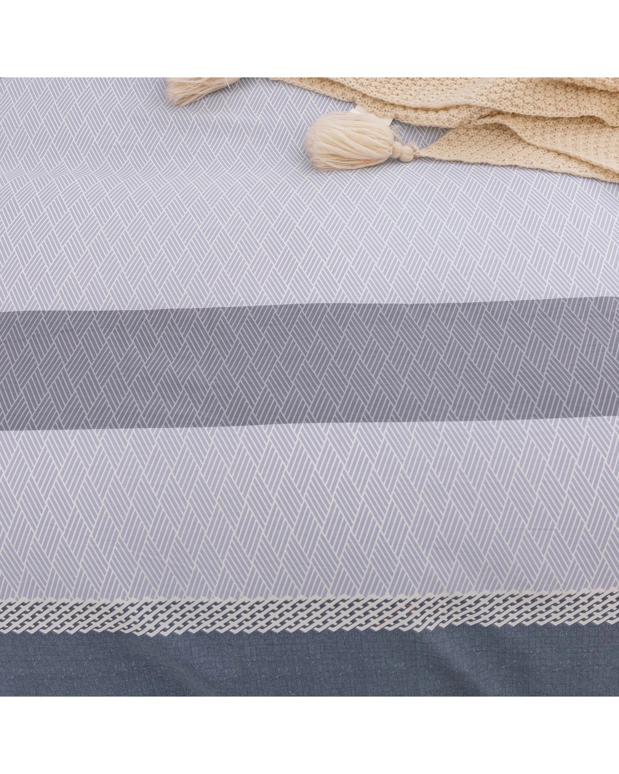 3 Dreamaker Portofino Stripe 100% Cotton Quilt Cover Set - Double Bed - Blue, 3 of 5