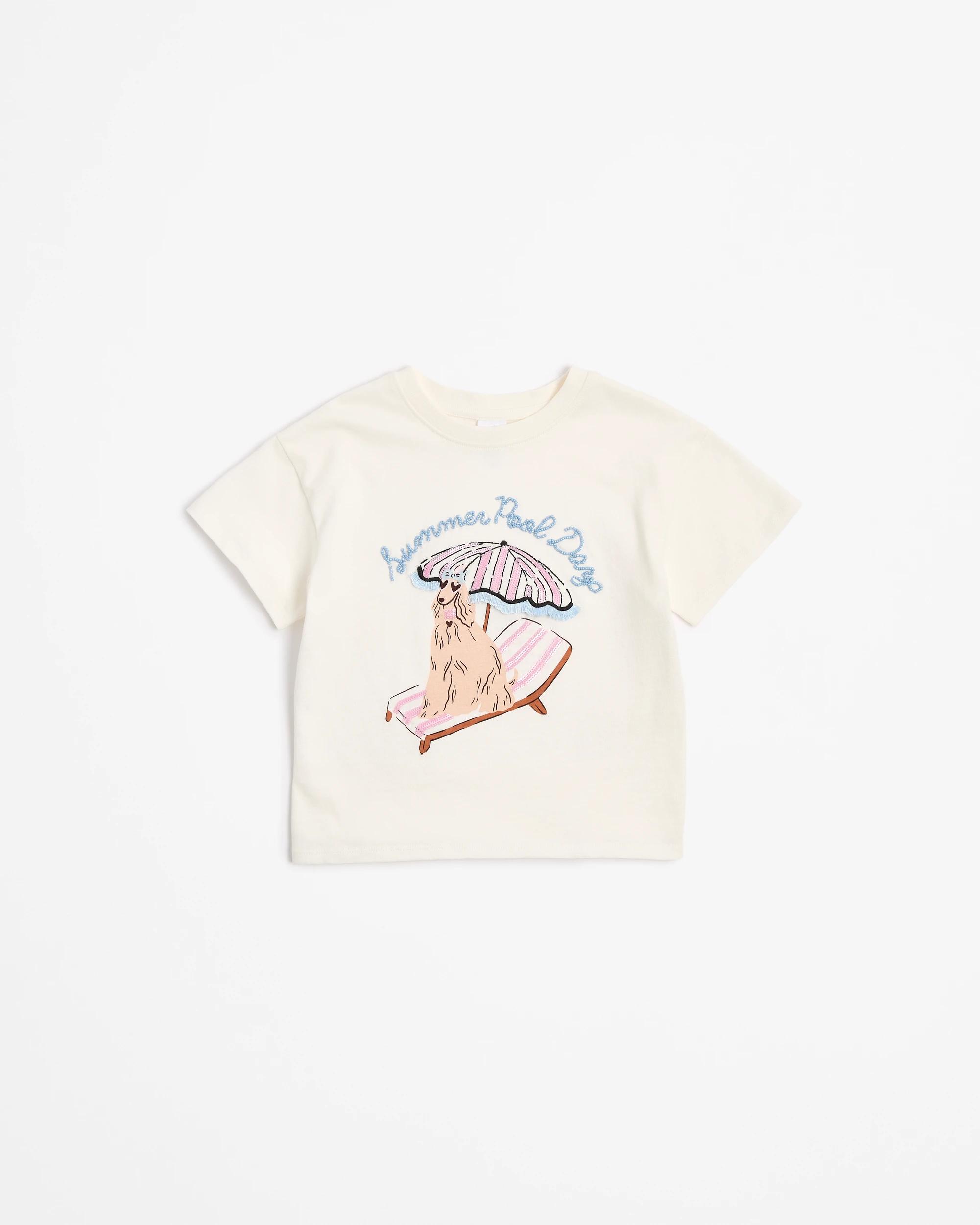 4 Target Australian Cotton Summer Beaded T-shirt WHITE, 4 of 5